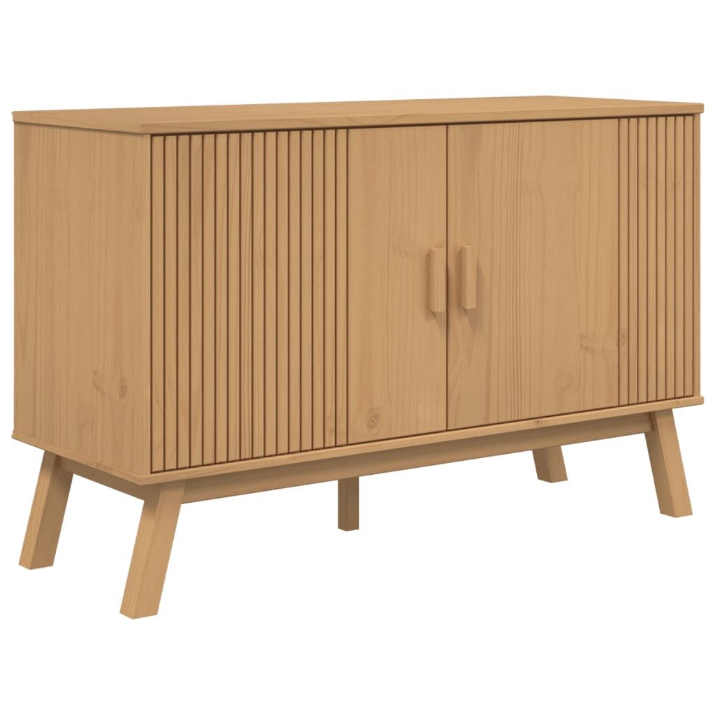vidaXL Sideboard Sideboard OLDEN Braun 114x43x73,5 cm Massivholz Kiefer (1 St)