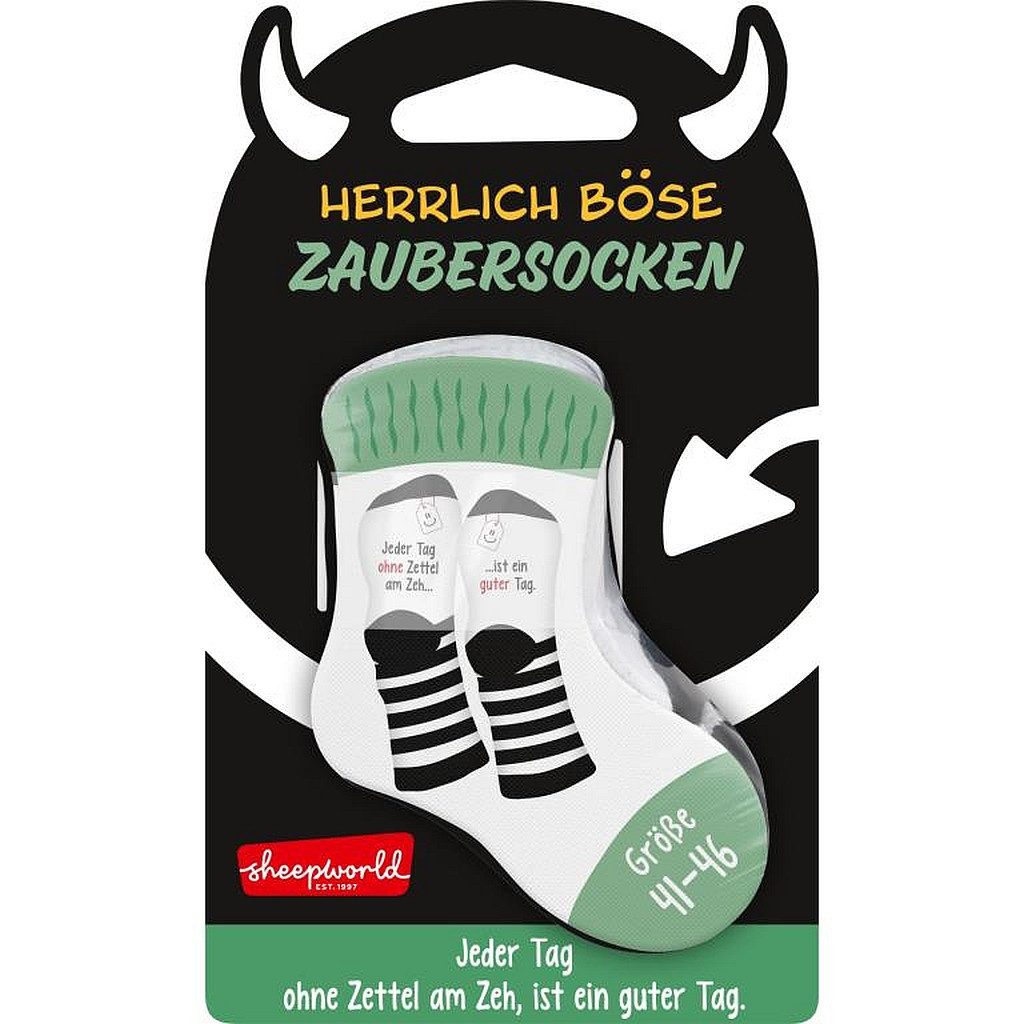 Sheepworld Socken Sheepworld Herren Socken Zaubersocken Gr 41-46 Geschenk ZETTEL 75075