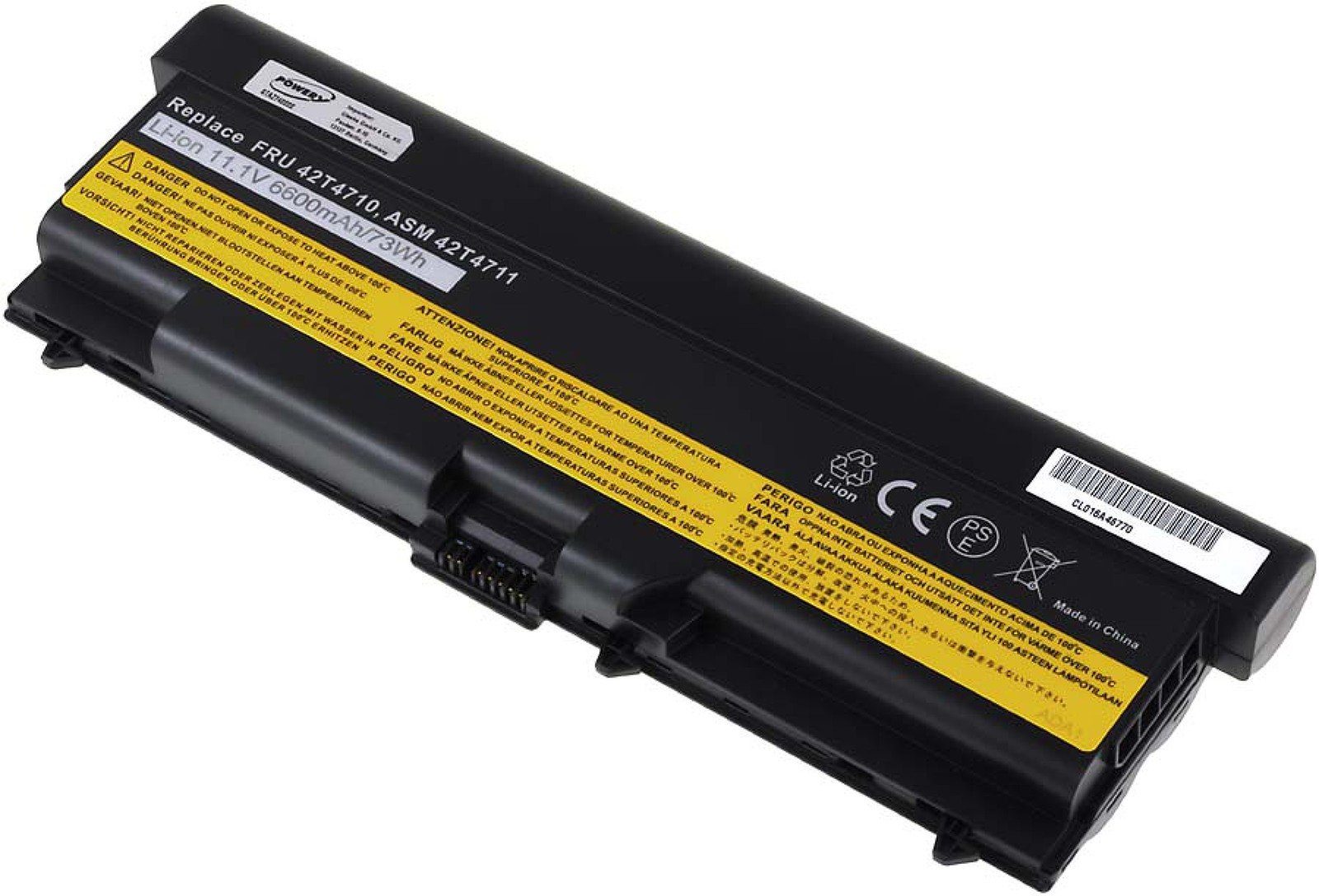 6600 Lenovo V) T510 mAh Laptop-Akku Akku Powerakku ThinkPad Powery für (10.8