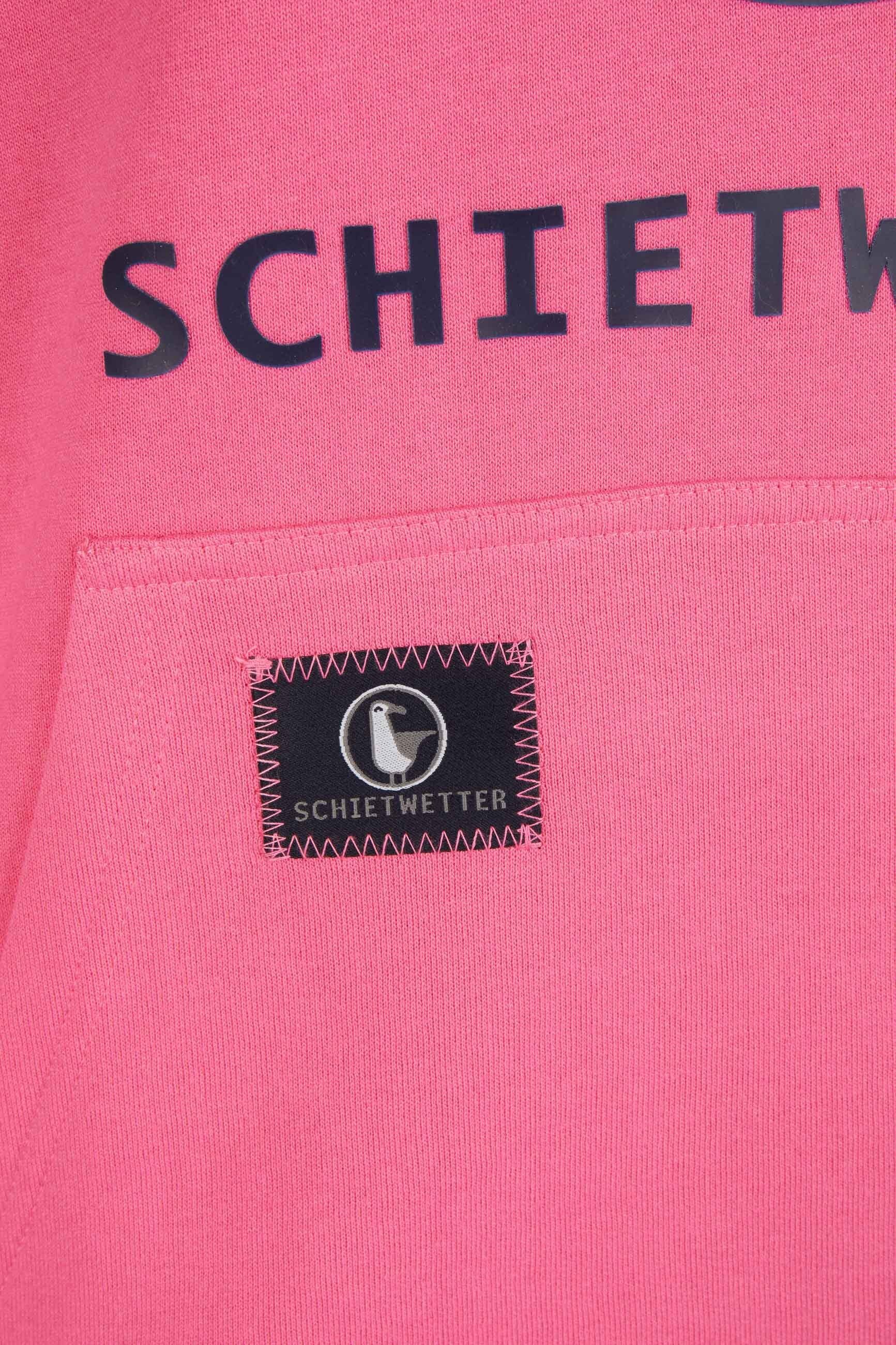 kuschelig Damen warm, pink/navy Kapuzenpullover gemütlich Schietwetter und