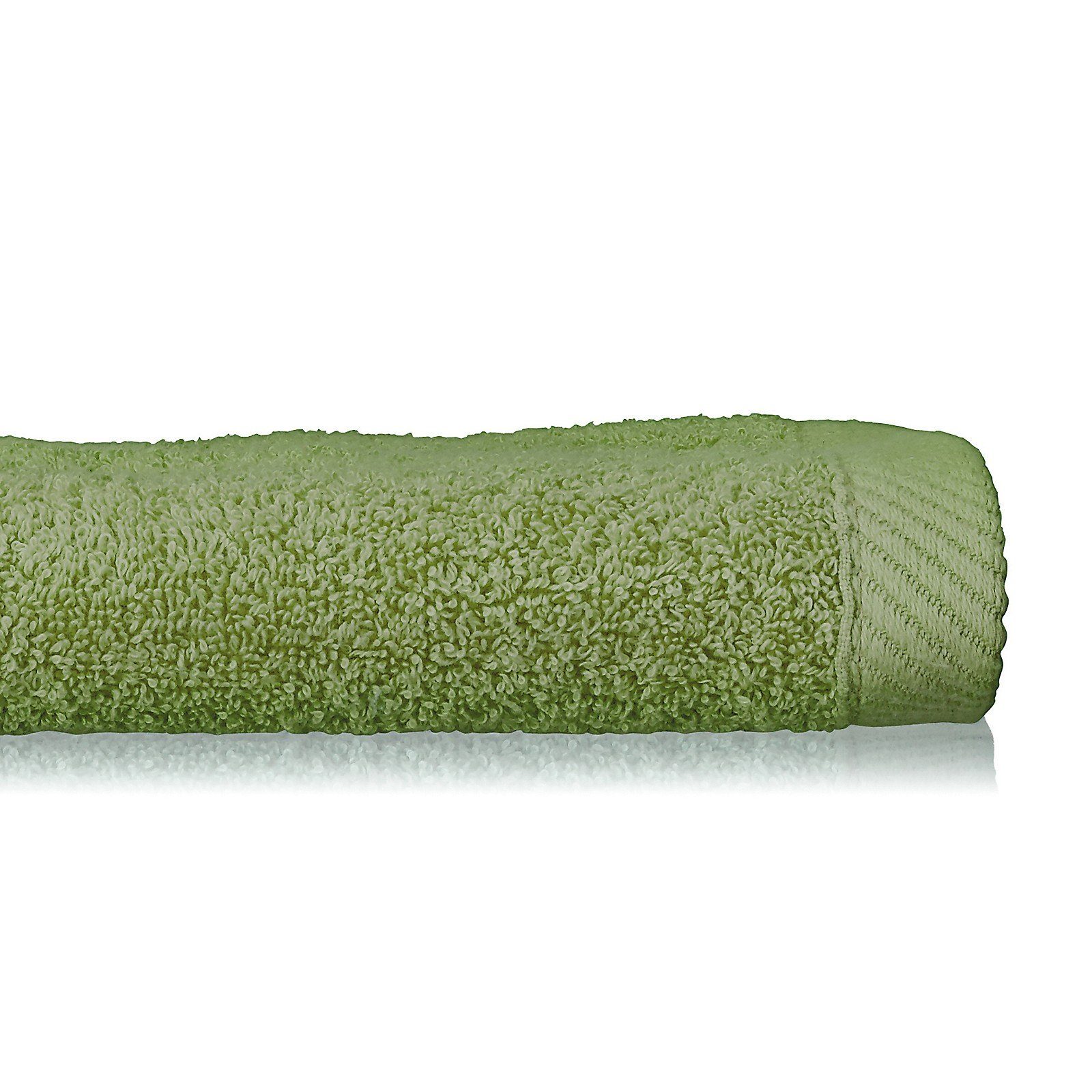 moosgrün waschbar, bis 60°C fusselarm, Gästehandtuch Ladessa, flauschig, trocknergeeignet kela saugfähig,