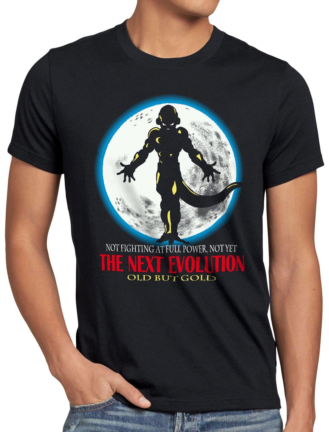son Freezer frieza Herren ball style3 Print-Shirt Evolution entwicklung T-Shirt freeza goku dragon