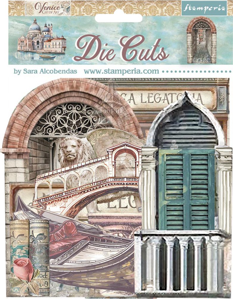 Stamperia Motivschablone Venice, 38 Teile