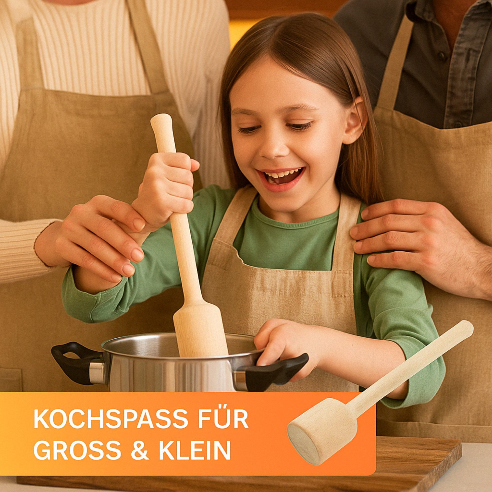 Thiru Kartoffelstampfer - Krautstampfer - Buchenholz - Perfekt für Püree, Buchenholz – Bild 5 von 5