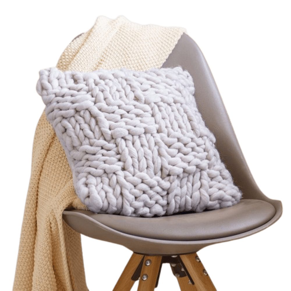 Home-trends24.de Подушкиhülle Подушкиbezug Подушкиhülle Deko Подушки Creme Hülle Bezug Strick Beige