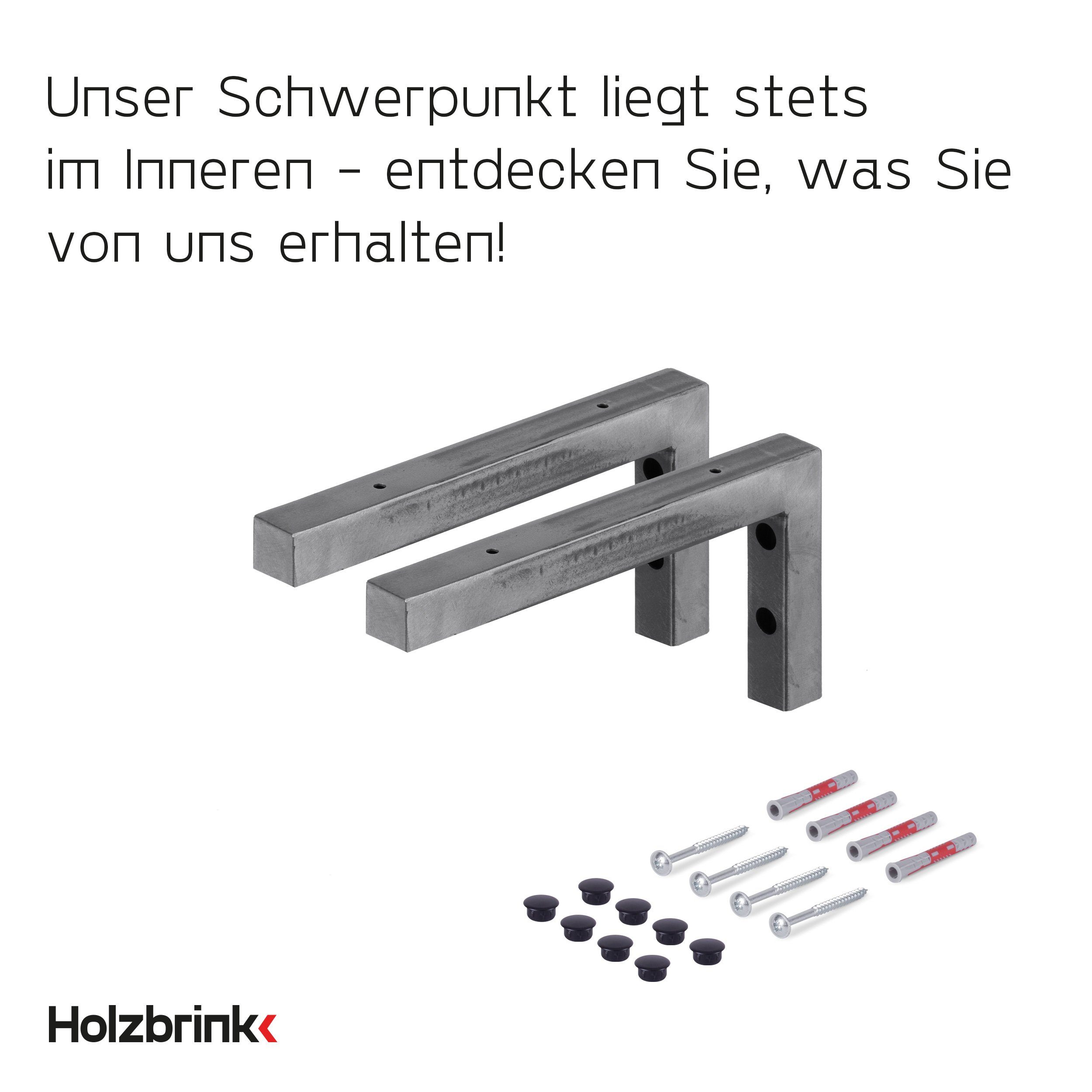 HOLZBRINK Wandregalhalter Wandkonsole L-Form, 2-tlg. SET, günstig online kaufen