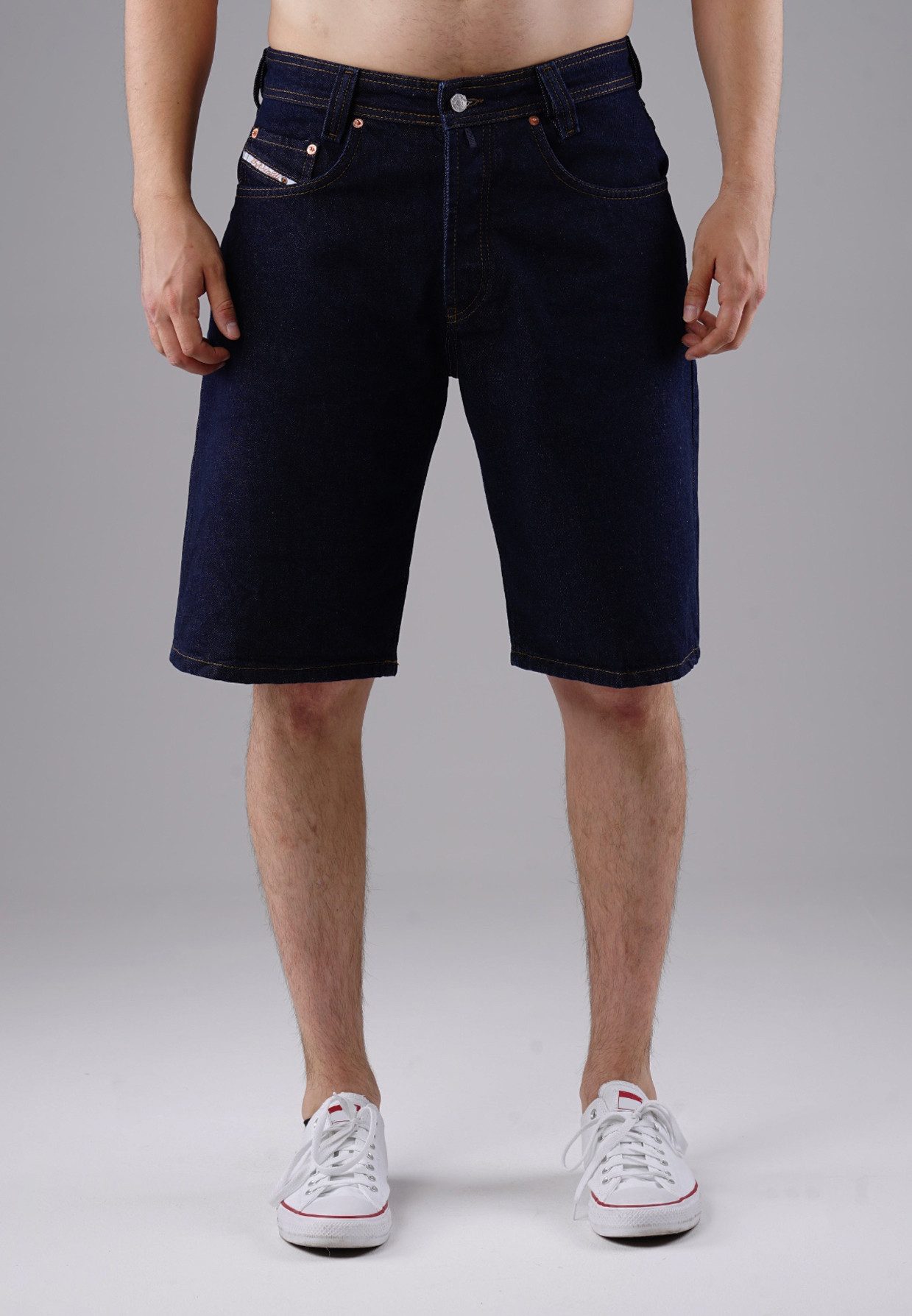 Jeansshorts Zicco 471 Indigo - Relaxed Fit Rinsed Raw Indigo