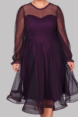 Modabout Abendkleid Damen Midikleid Sommerkleid für große Größen - NELB0588D5154K-M (1-tlg)