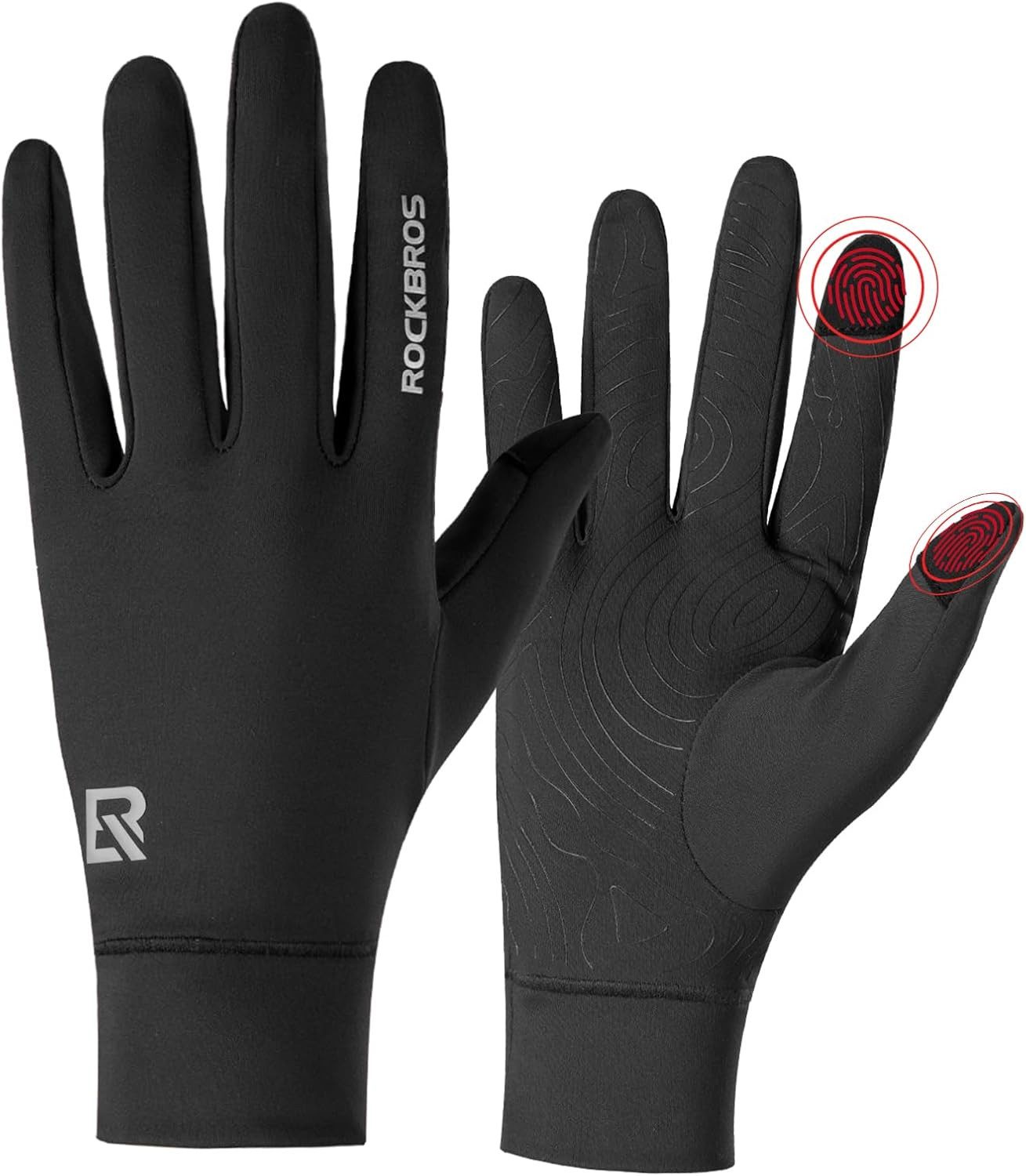 Fahrradhandschuhe Touchscreen Handschuhe Herren/Damen rutschfest mit Fleece für Outdoor