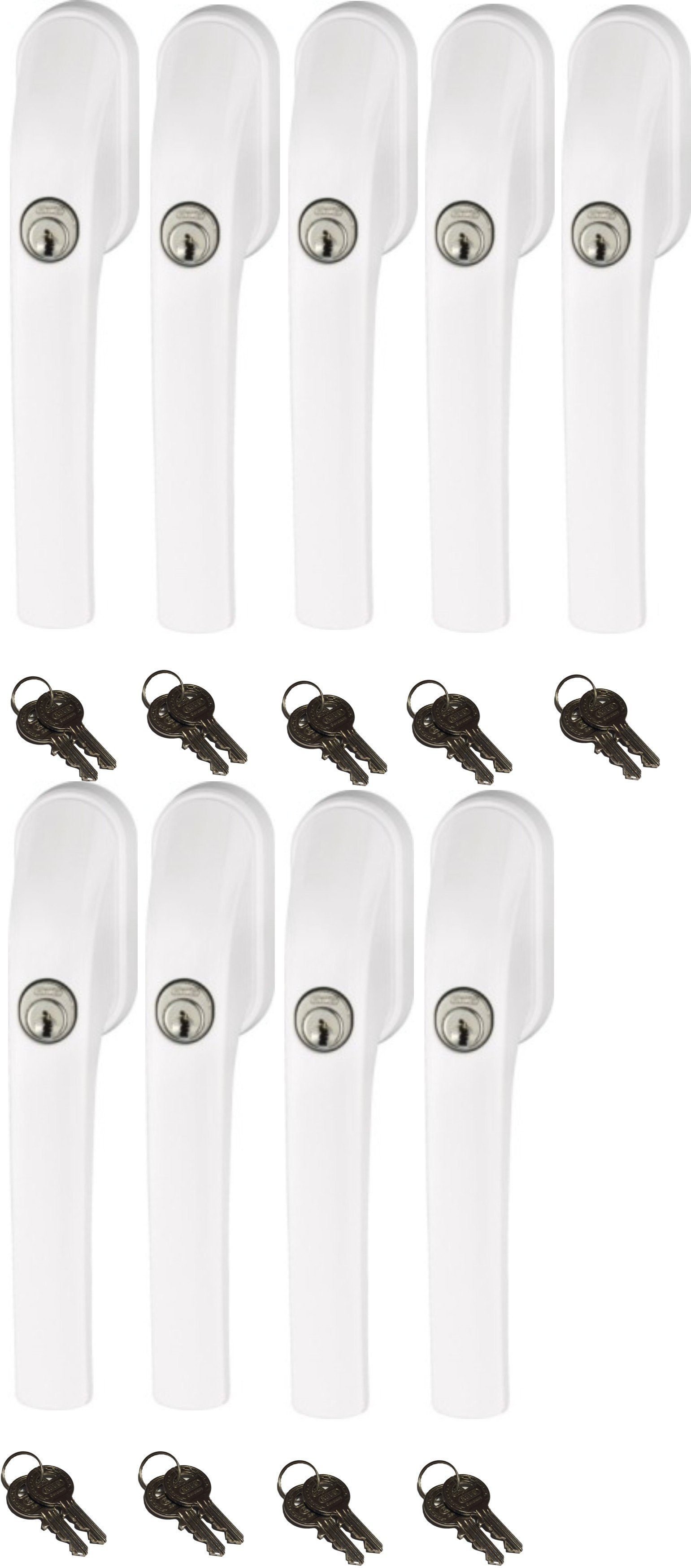 ABUS Fenstergriff Abus FG300 abschließbarer Fenstergriff weiß, silber, brau günstig online kaufen
