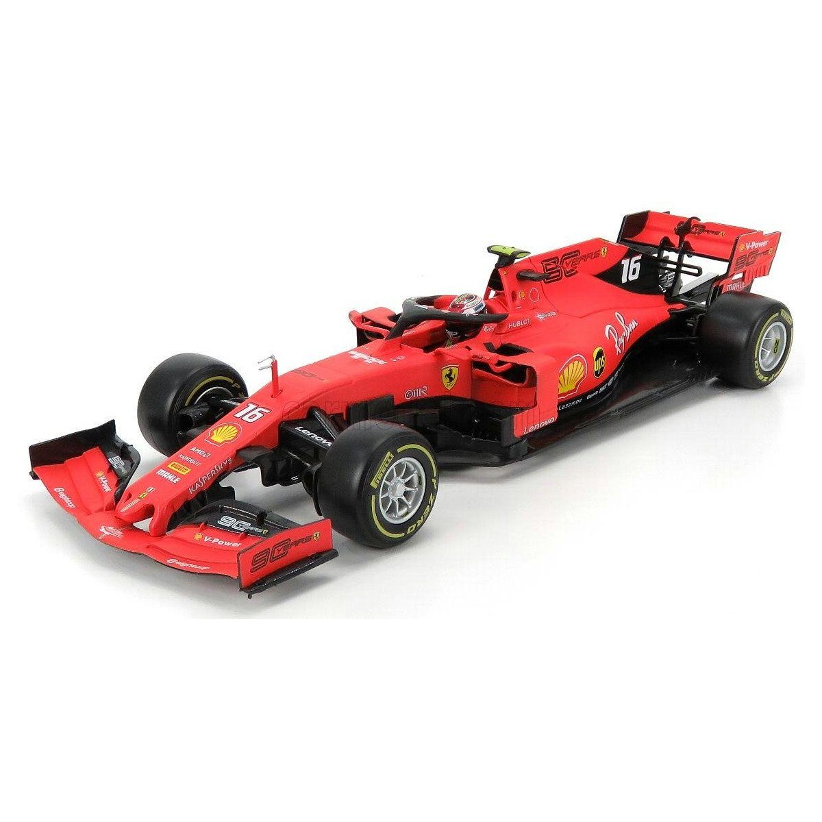 Bburago Modellauto Ferrari F1 SF90 Charles Leclerc 2019, Maßstab 1:18