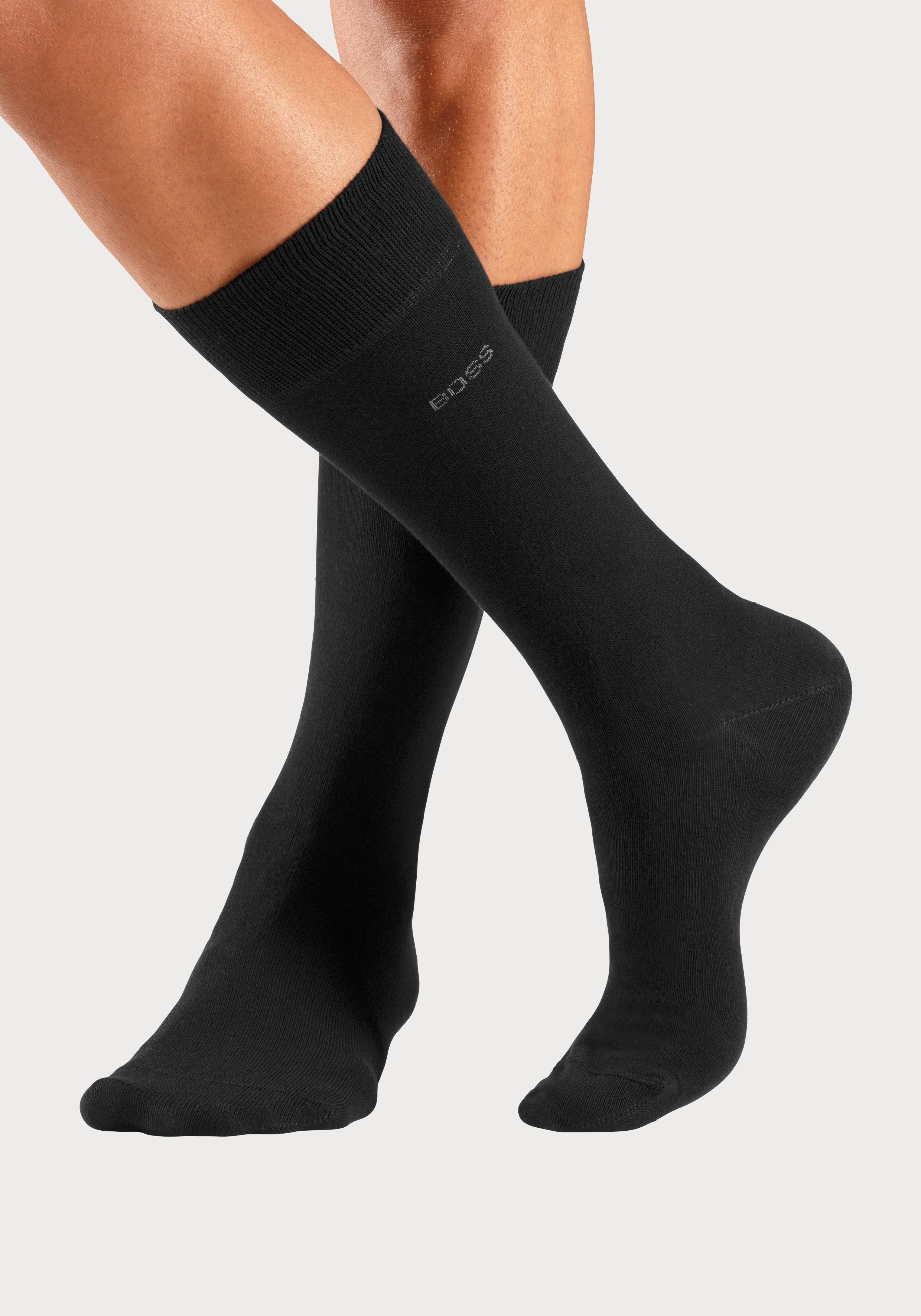 BOSS Socken 5P Color in schwarz CC Unifarbe (5-Paar) 5x Uni klassischer