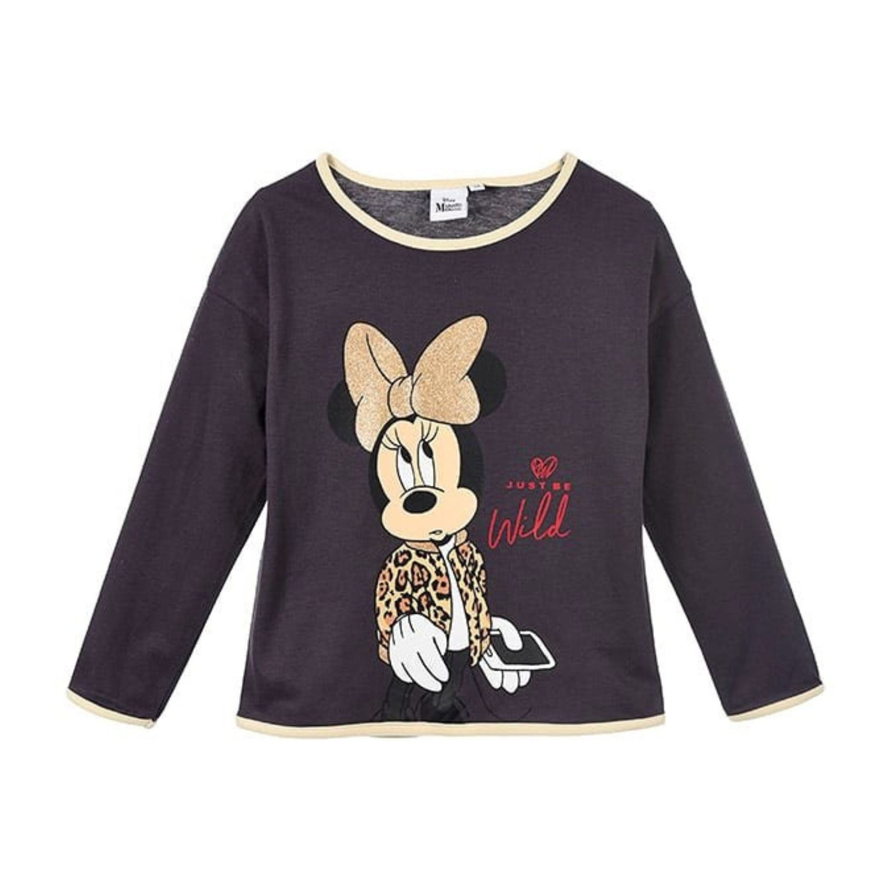 Disney Minnie Mouse Langarmshirt Kinder Shirt Baumwolle Langarm Oberteil für Alltag Schule und Freizeit (1-tlg)