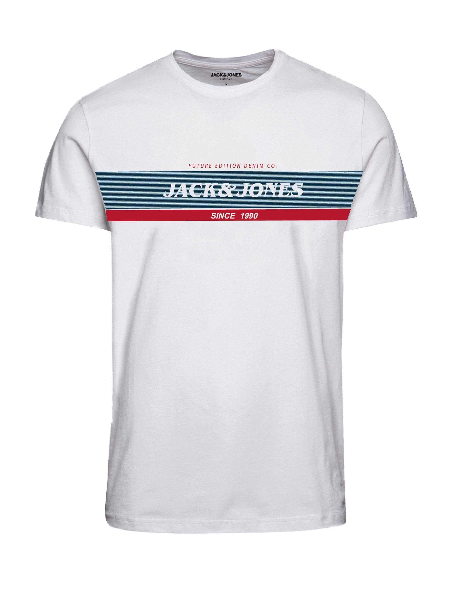 JNR CREW Rundhalsshirt TEE SS NECK & Jones Junior Jack white JJALEX