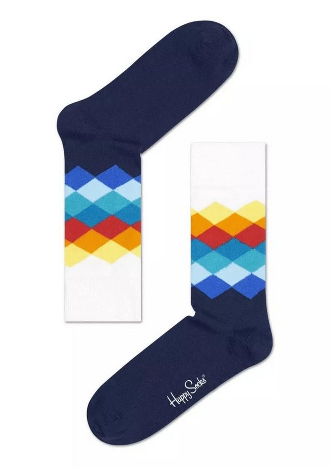 Happy Socks Socken Faded Diamond Socken