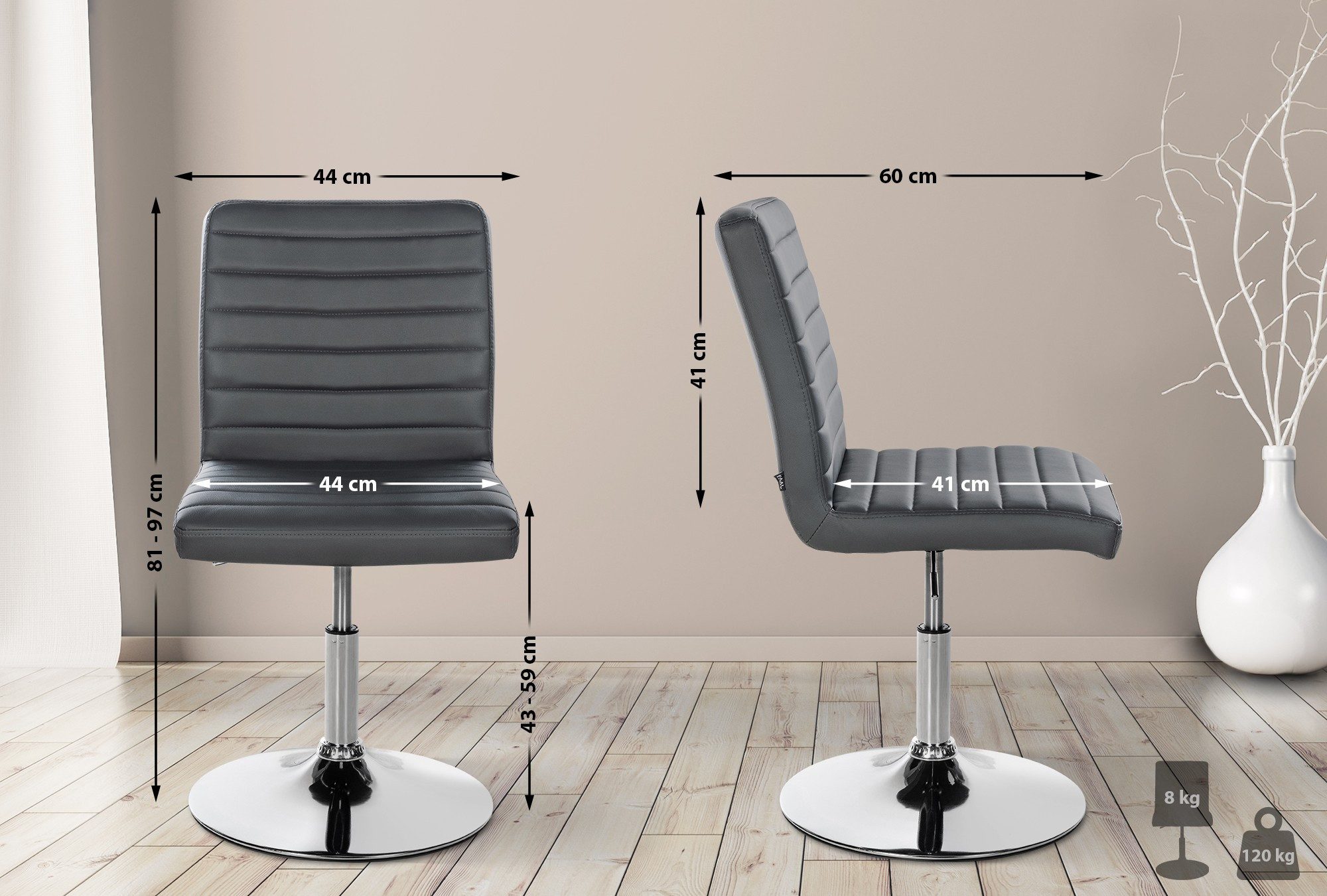 CLP Esszimmerstuhl Elvas Kunstleder (2er Set, 2 St), drehbar und höhenverst günstig online kaufen