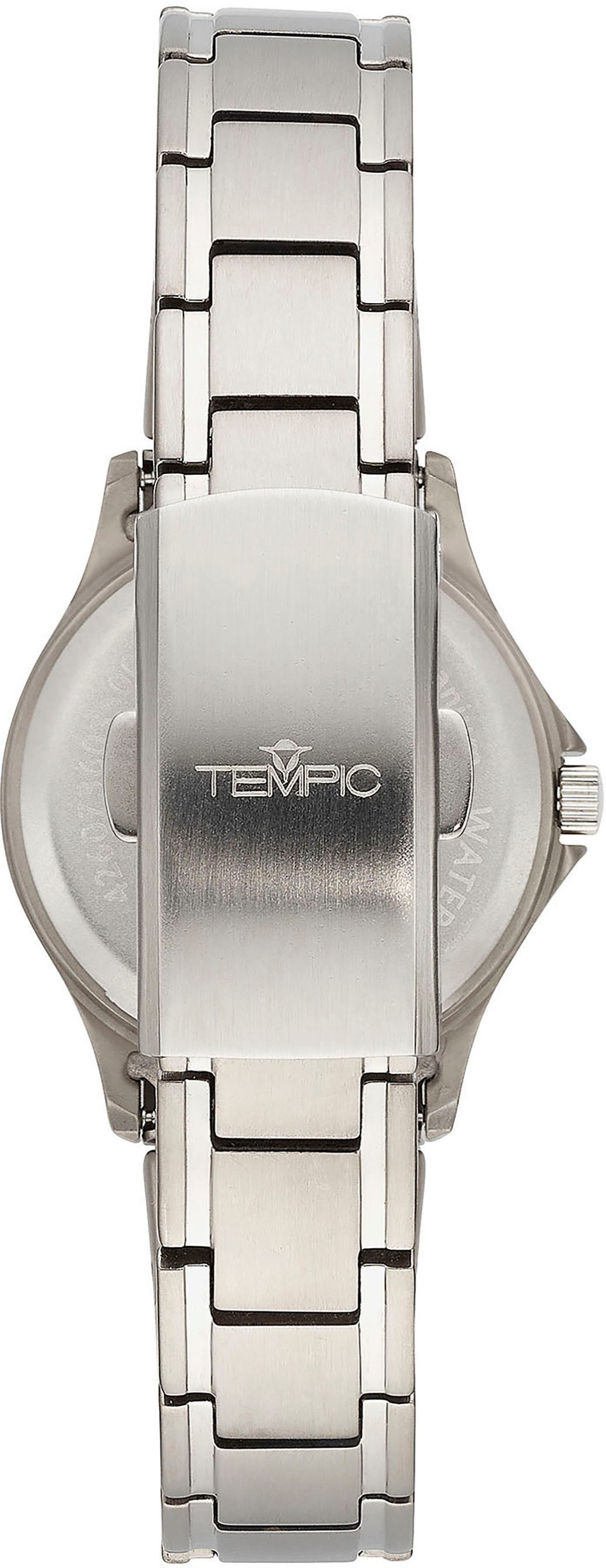 Tempic Titanuhr, Quarzuhr, Armbanduhr, Damenuhr, analog, Titanarmband