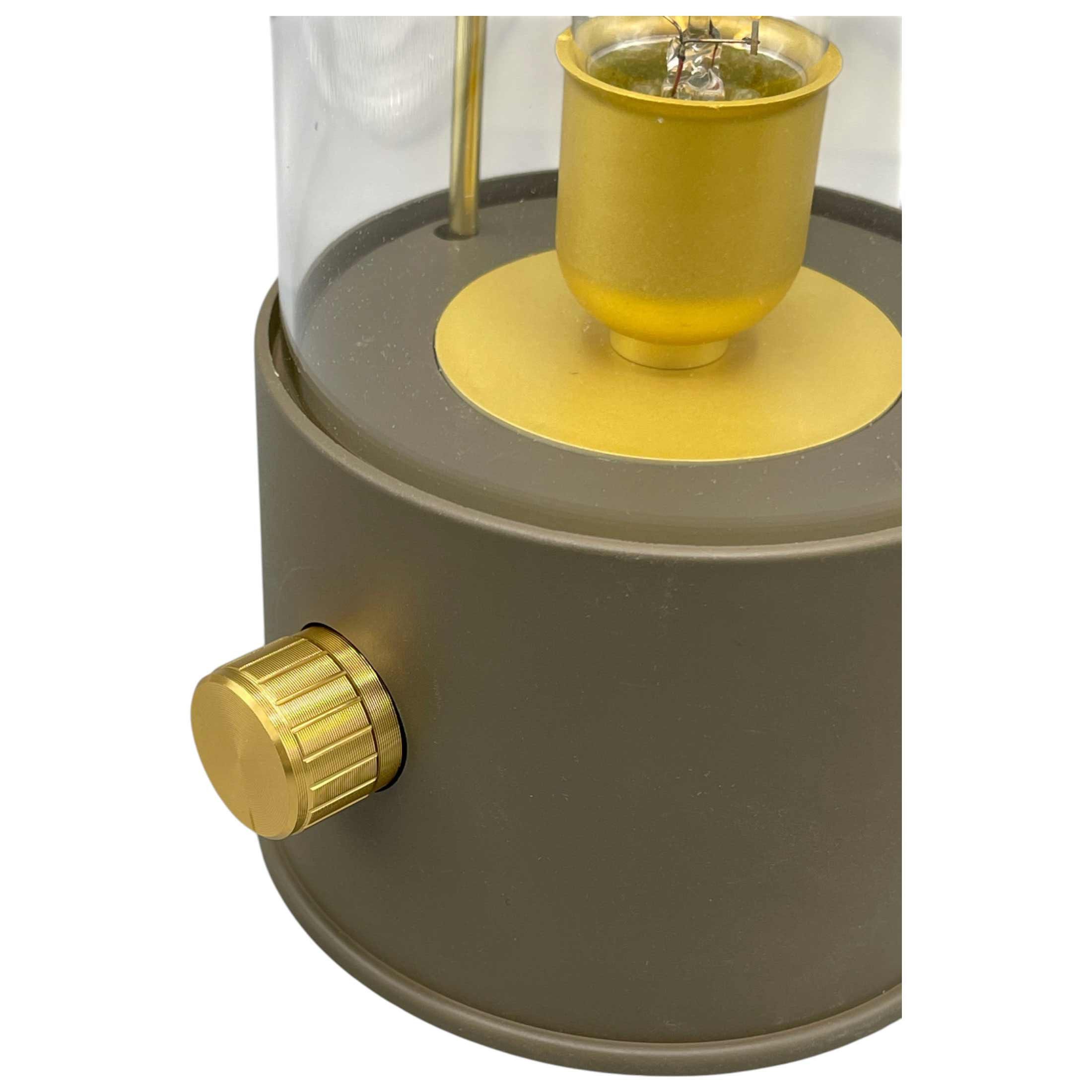Coen Bakker Deco BV LED Außen-Tischleuchte Portable Light, Dimmfunktion, LED, warmweiß, retro Design taupe usb dimmbar 11x26cm