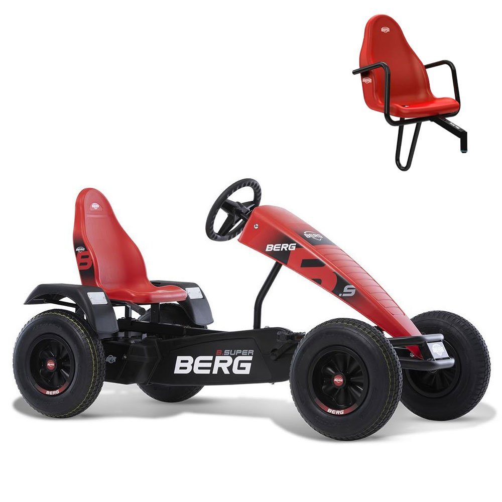 Berg Go-Kart BERG Gokart XXL B.Super Red rot BFR inkl. Soziussitz, mit Zweitsitz