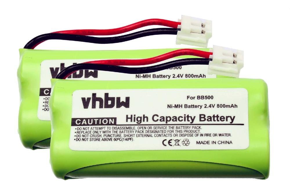 vhbw Ersatz für BC102906 für Akku NiMH 800 mAh (2,4 V)