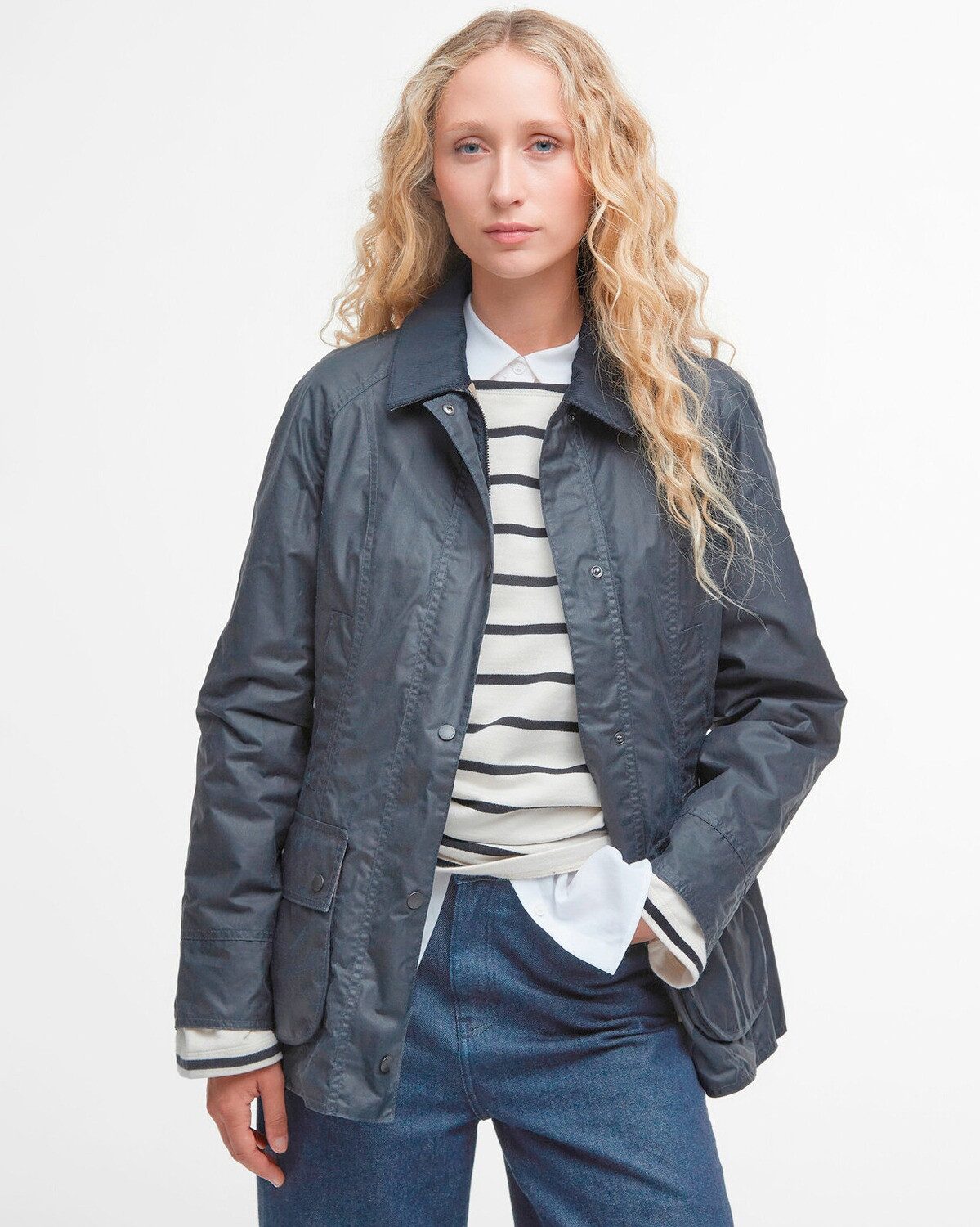 Barbour Langjacke Lightweight Wachsjacke Beadnell