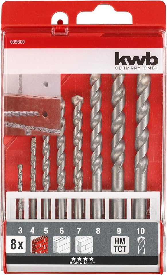 Thumbnail - kwb Bohrer- und Bit-Set, HM-Betonbohr. Kass.3-10, 8-tlg