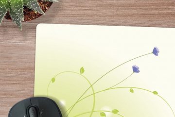 MuchoWow Gaming Mauspad Eine Illustration einer Kornblume (1-St), Mousepad mit Rutschfester Unterseite, Gaming, 40x40 cm, XXL, Großes