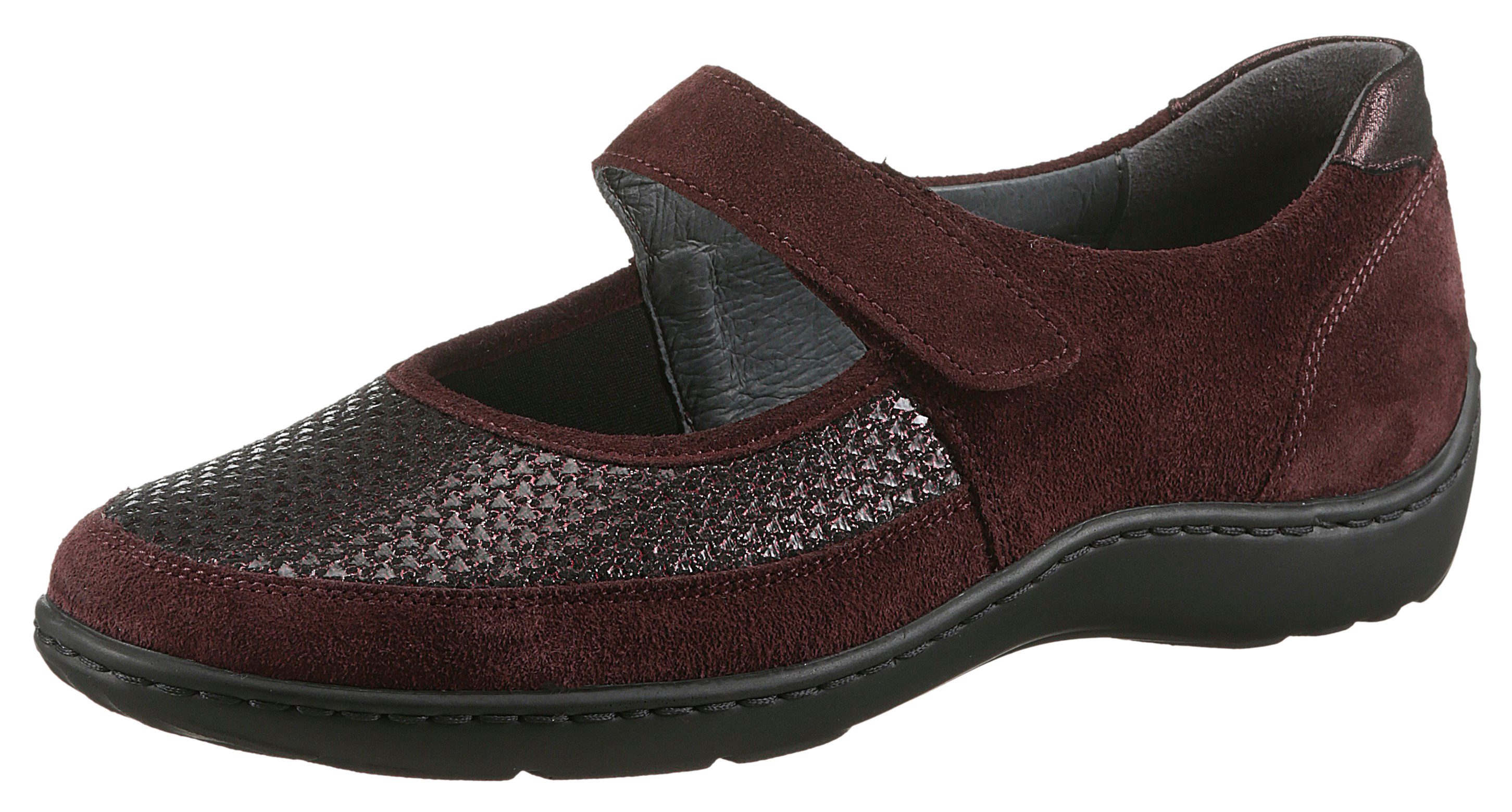 Waldläufer HENNI-Soft Riemchenballerina Komfortschuh, Klettschuh, Bequemschuh in Weite H, mit Orthotritt