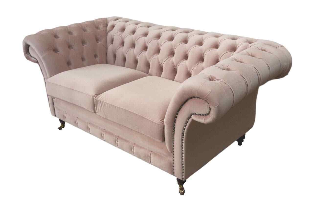 JVmoebel Sofa Sofa 2 Sitzer Couch Polster Chesterfield Wohnzimmer Design Textil Neu, Made In Europe