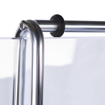 Schulte Duschkorb Duschablage 2 Etagen für Duschwände mit einer Glasstärke bis 10 mm, inkl. Halter für Duschabzieher und Handtuch