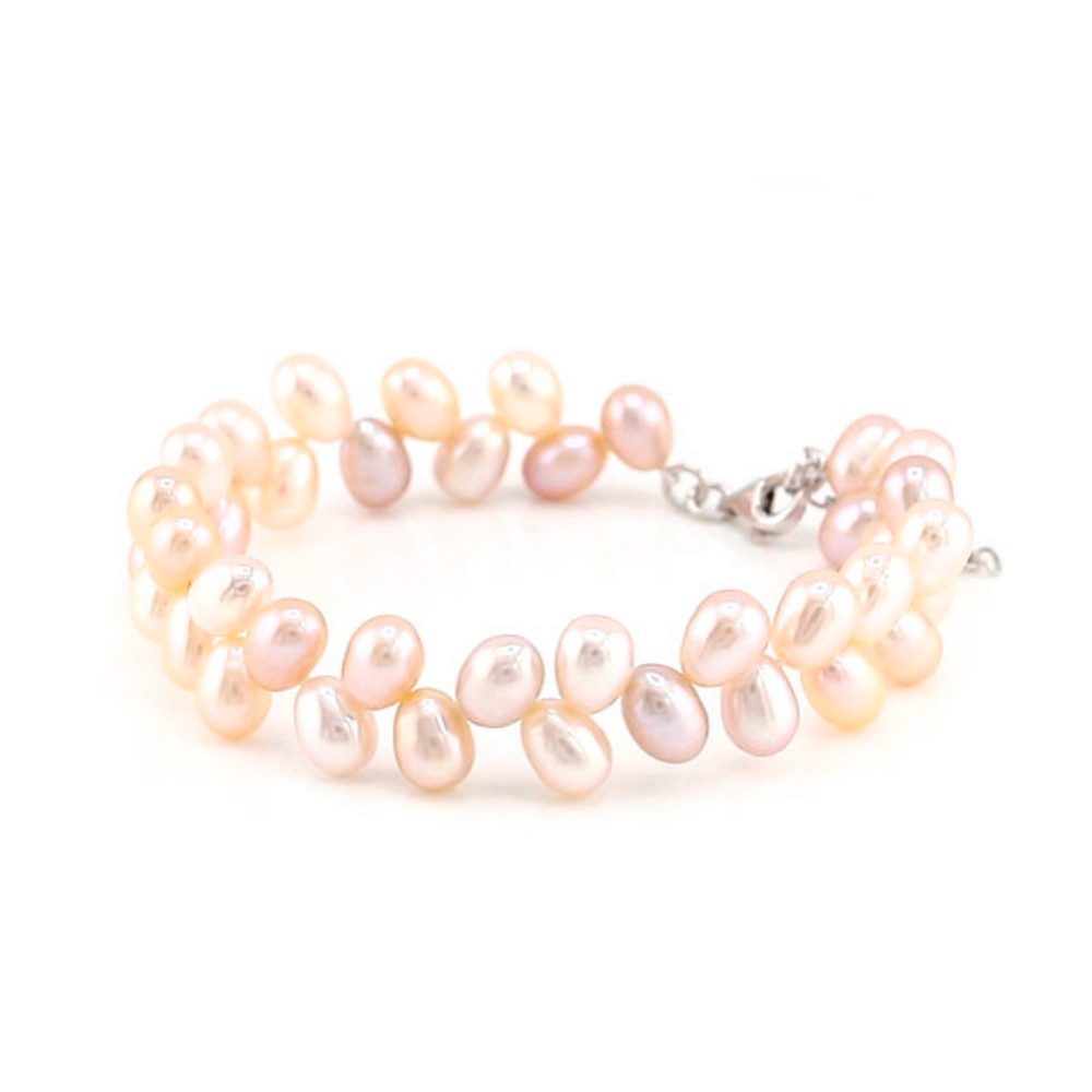 Cavill Perlenarmband Orange Perle Sterling Silber Armband (1-tlg)