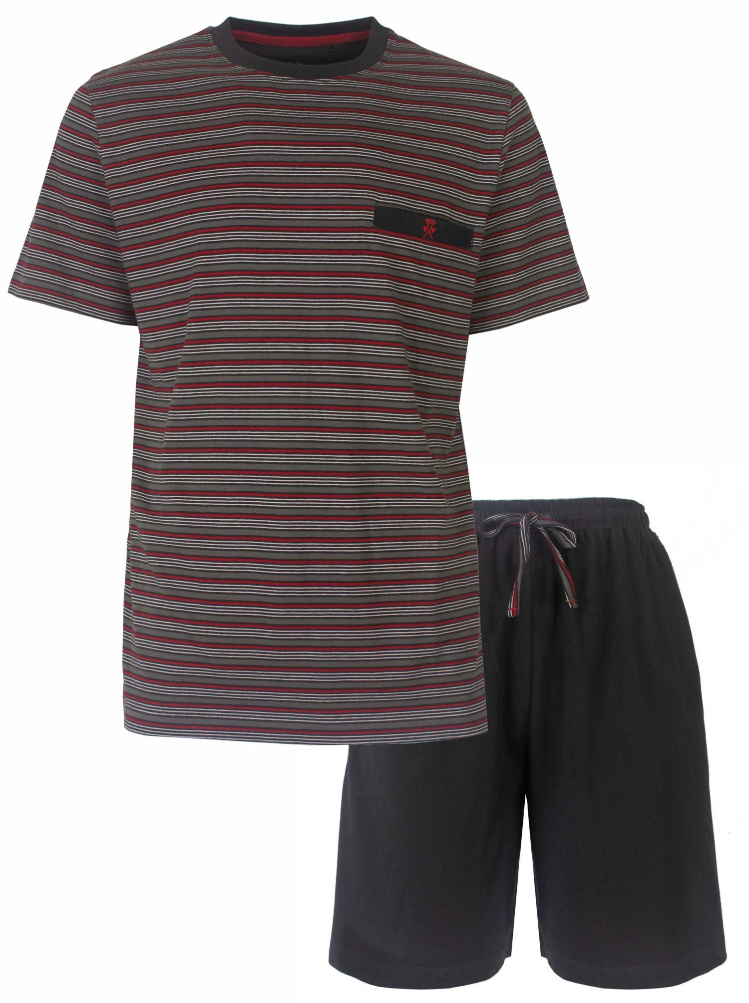 Paul Hopkins Shorty Herren Pyjama kurz Schlafanzug (2 tlg) Baumwolle