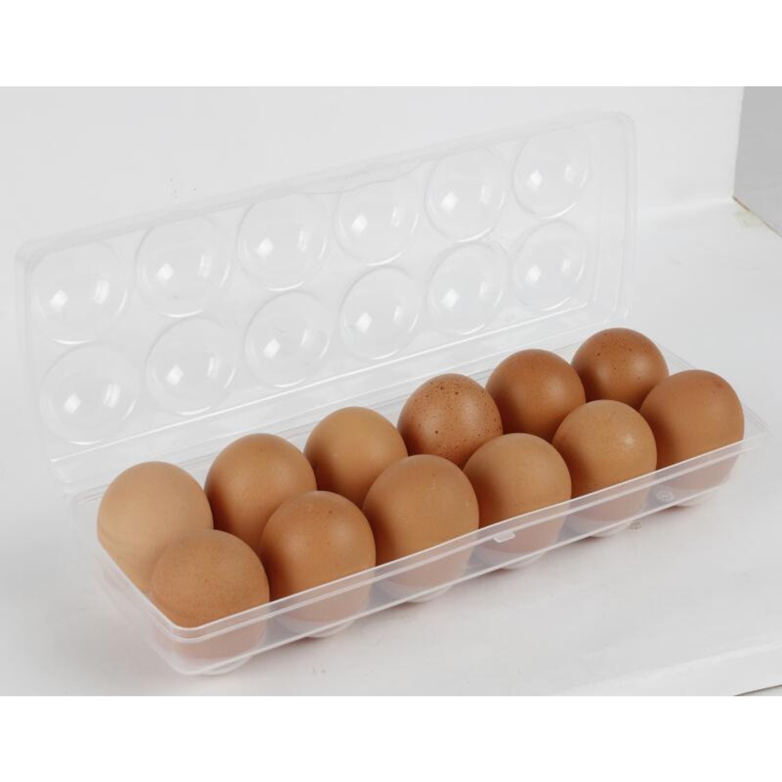 BURI Teedose Eierdose für 12 Eier Eierbehälter Eieraufbewahrungsbox Kühlschrankbox, Kunststoff