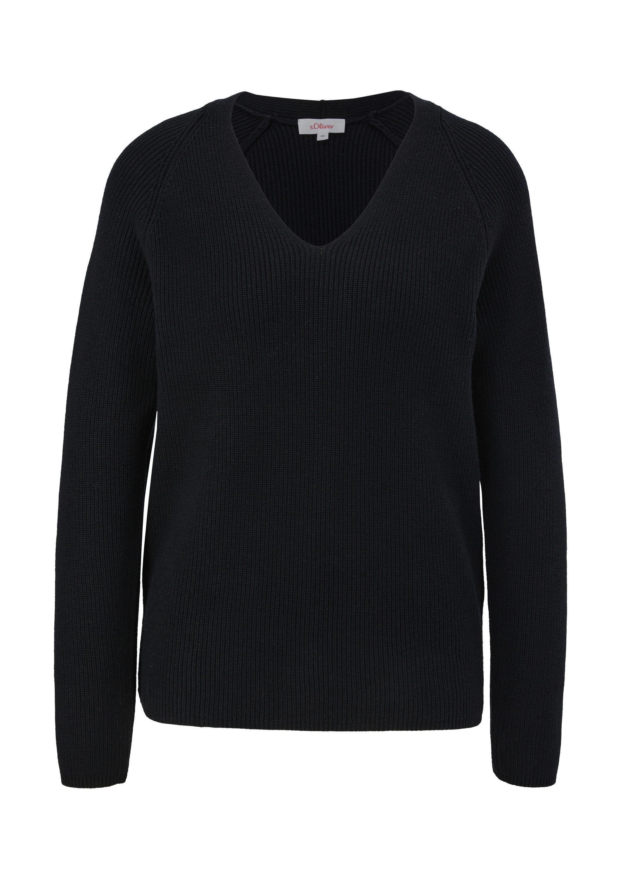 s.Oliver Longpullover Strickpullover Strickpullover mit Raglanärmeln günstig online kaufen