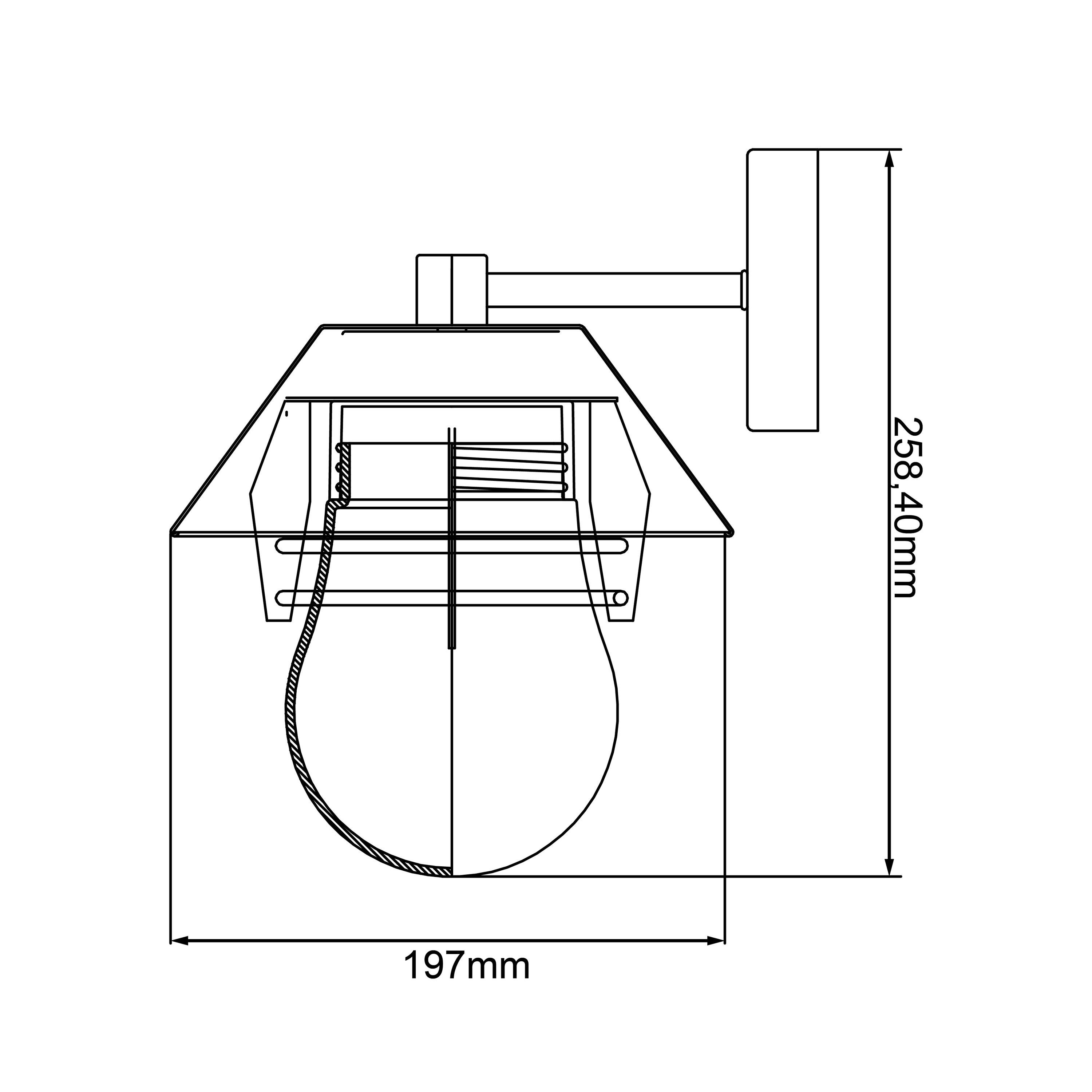 Brilliant LED Außen-Wandleuchte Stokesley, Metall/Glas, Außenwandleuchte Stokesley 1x schwarz, sand 40 A60, E27