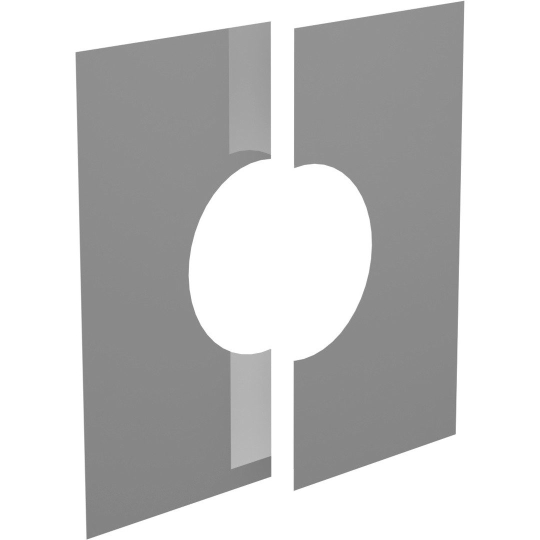 Jeremias Schornstein DW-ECO 2.0 Ø 180 mm - Wand-/Deckenblende zweiteilig 0°, Ø 180 mm