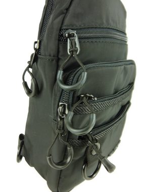 Taschen4life Minirucksack kleiner Slingbag Schulterrucksack 7173, Umhängerucksack, Bauchtasche uni, Rucksack mit Innenfutter