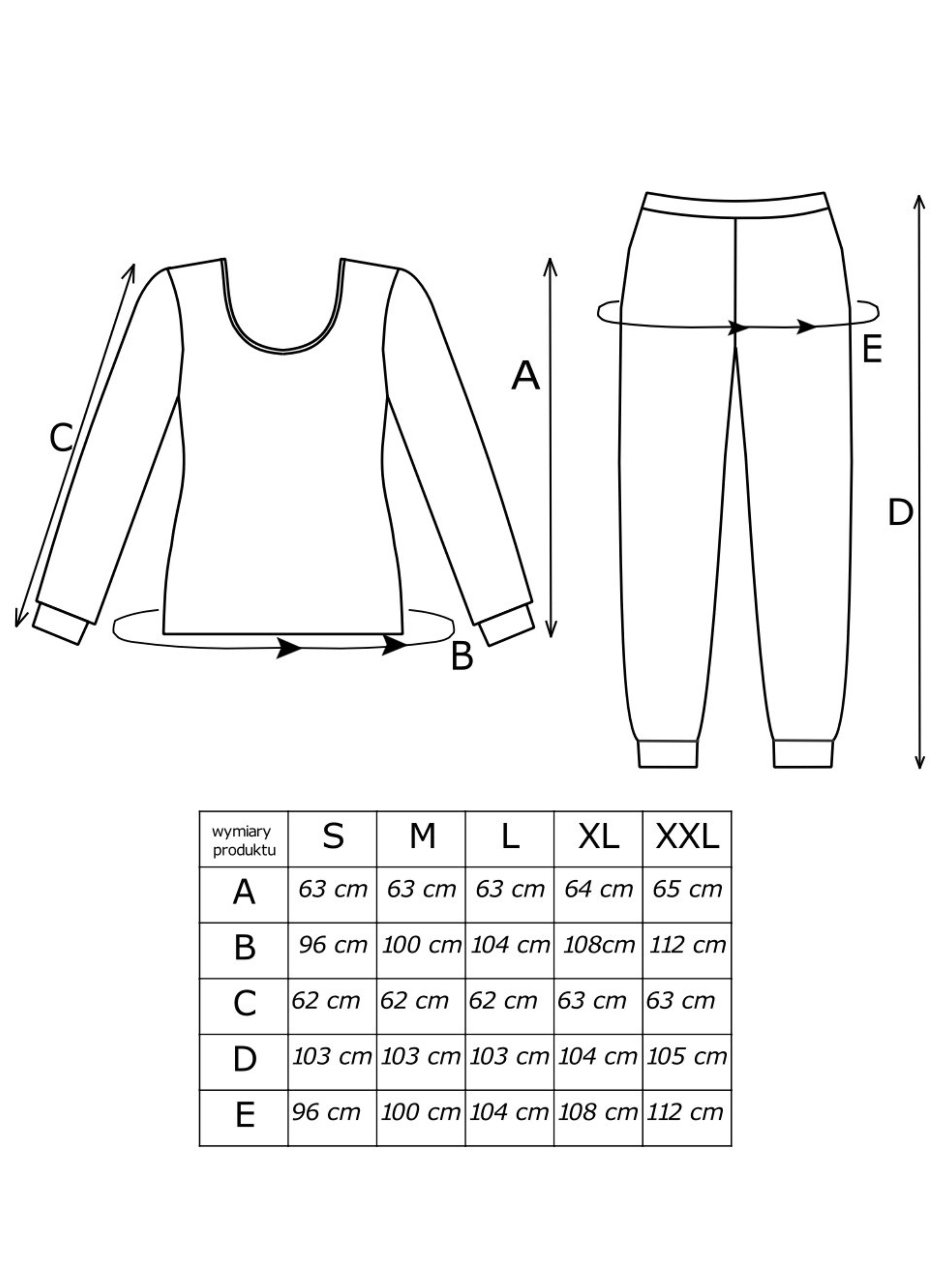 Donna Pyjama Langarm Schlafanzug mit Bündchen mit Häschen-Motivdruck
