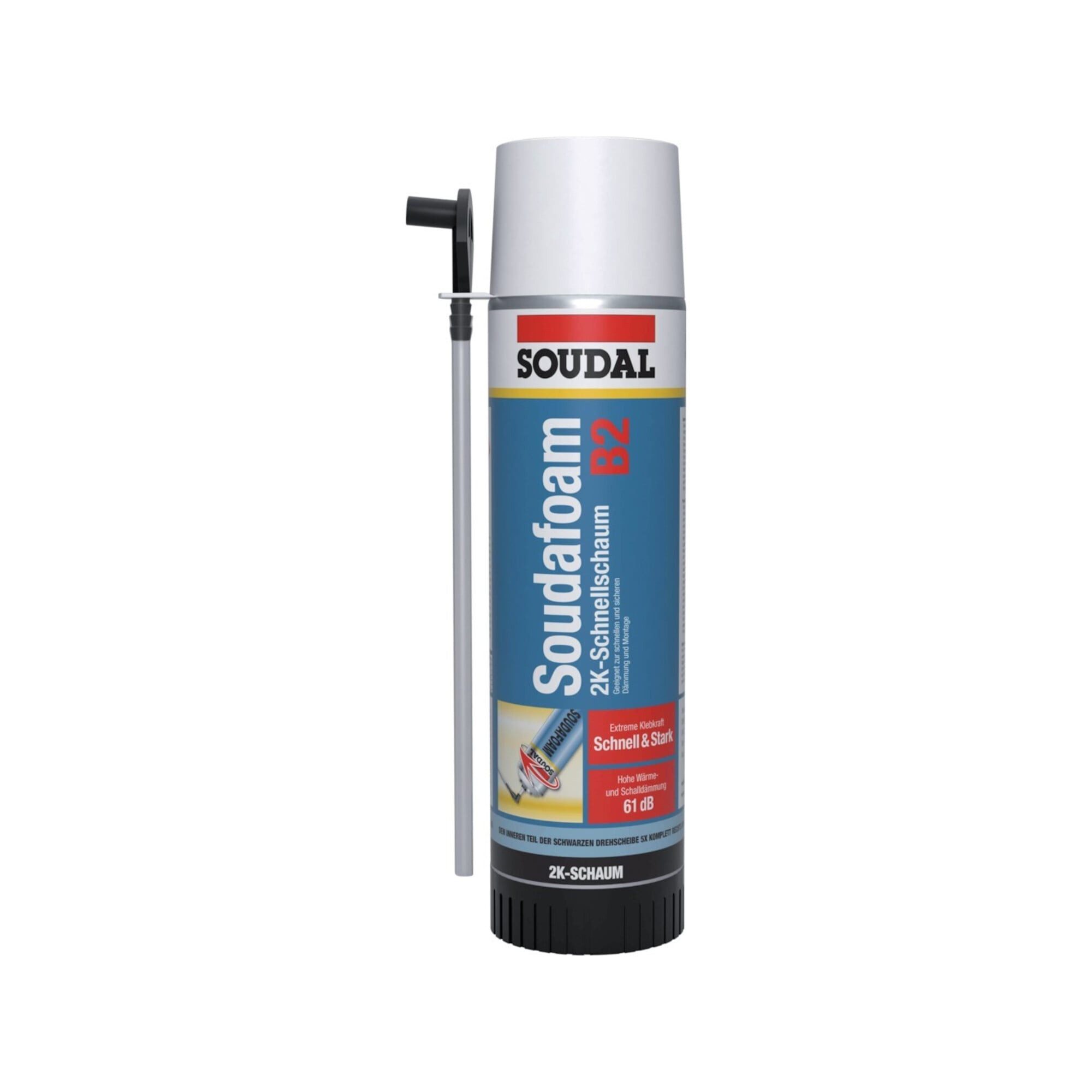 SOUDAL Bauschaumpistole Soudal 2K Montageschaum Soudafoam B2 Adapterschaum grün 400 ml 12 Stk