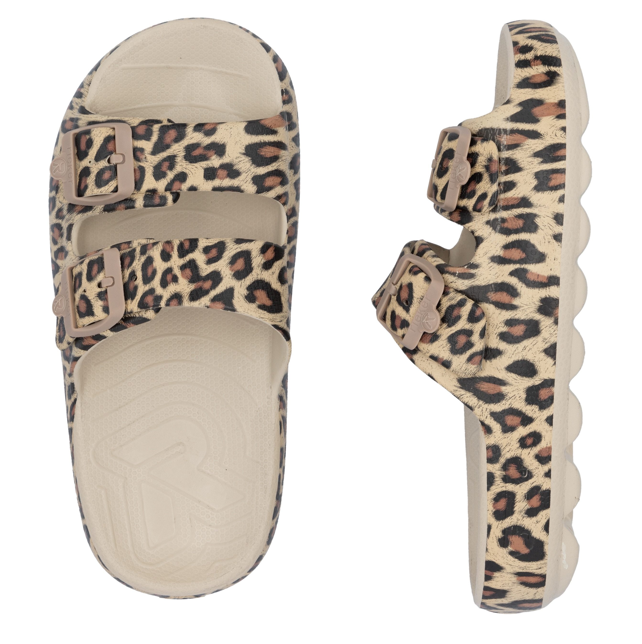 Rieker Sport Pantolette Sommerschuh, Strandschuh, Hausschuh mit zwei verstellbaren Schnallen