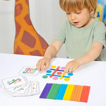 RefinedFlare Lernspielzeug Regenbogen-Stick-Puzzlespiel zur sensorischen Feinmotorik (1-St)