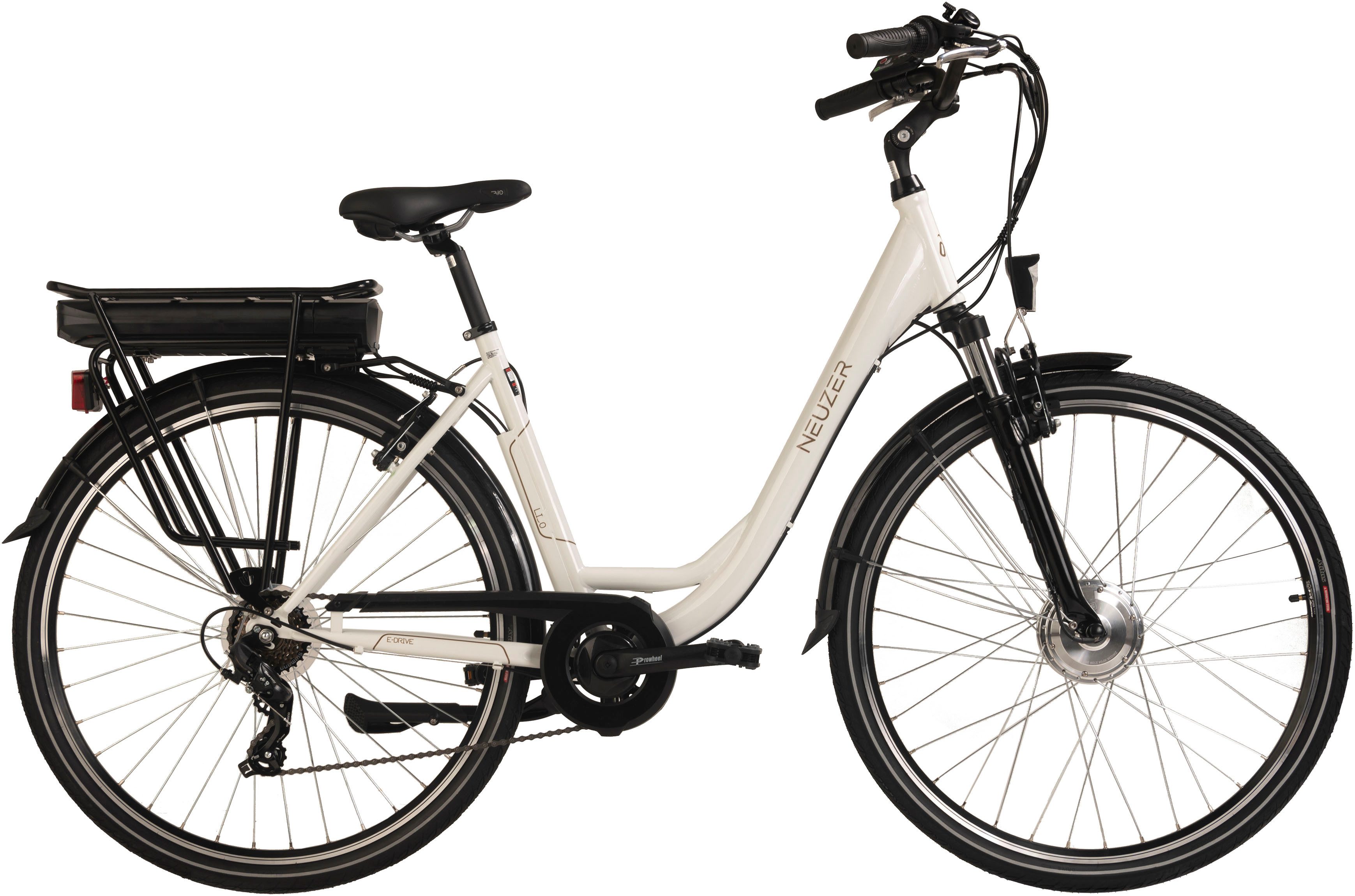 Hollandia E-Bike Cityrad Lido, 7 Gang Shimano Tourney Schaltwerk, Kettenschaltung, Frontmotor, 468 Wh, Pedelec, Elektrofahrrad für Damen u. Herren