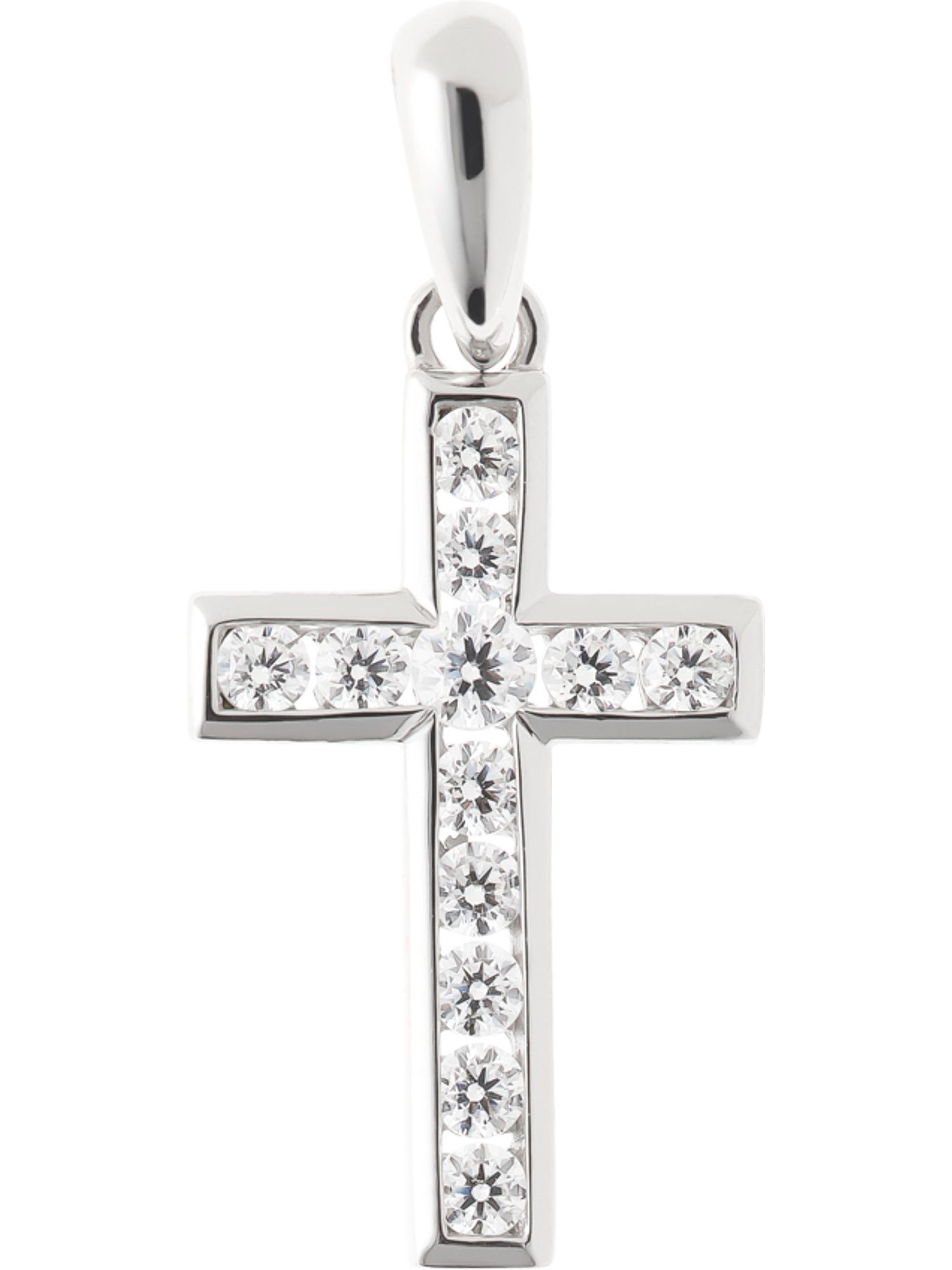 FAVS Kettenanhänger FAVS Damen-Anhänger 925er Silber 12 Zirkon Kreuz günstig online kaufen