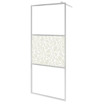 vidaXL Duschwanne Walk In Duschwand für Begehbare Dusche ESG-Glas Steindesign 80x195 cm