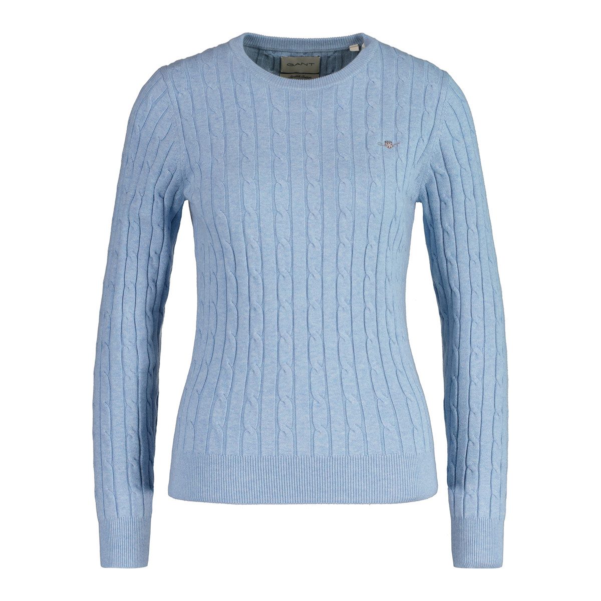 Gant Rundhalspullover 4800100 Damen Rundhalspullover aus Stretch Baumwolle