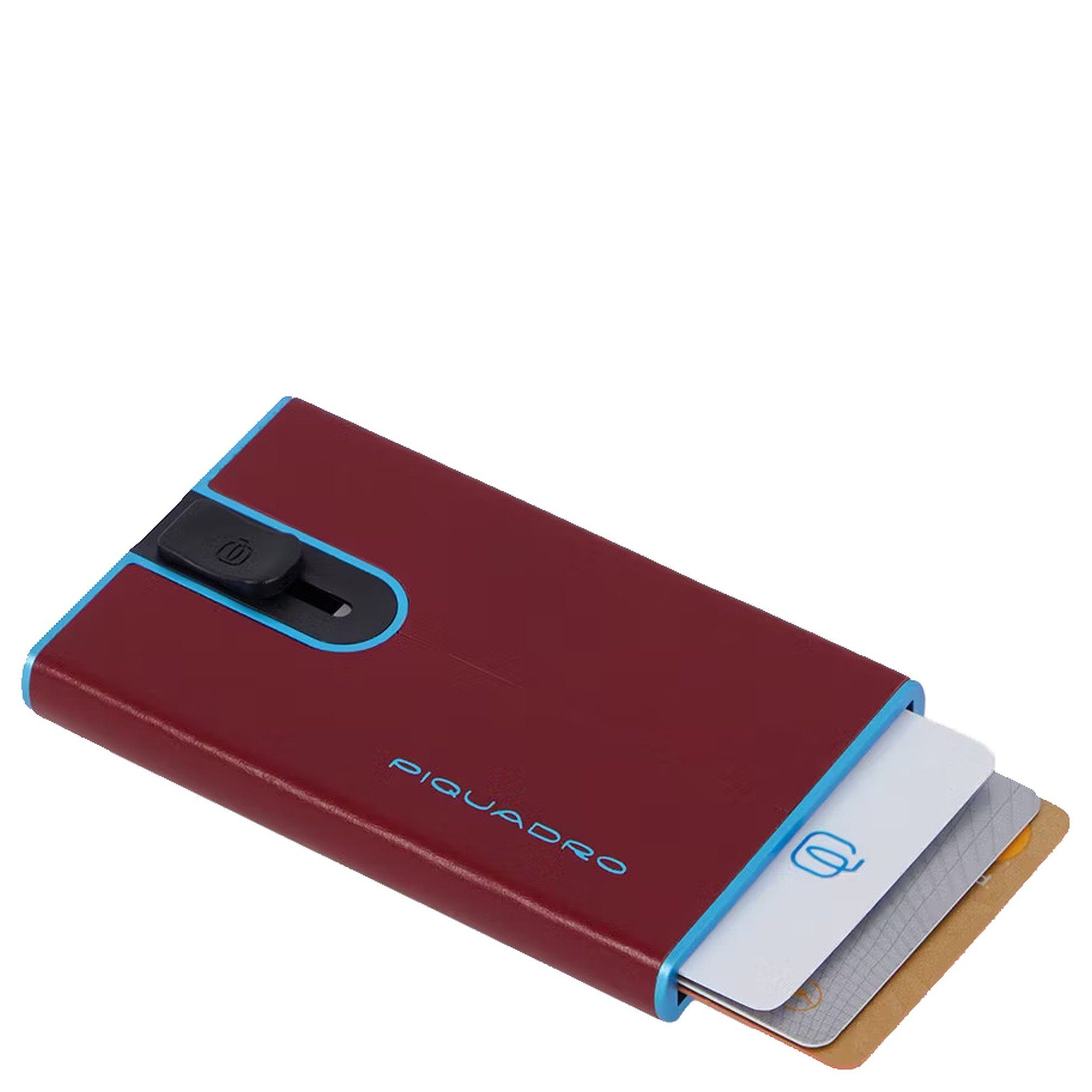 Geldbörse 11cc - (1-tlg) cm 10 RFID Kreditkartenetui Blue Piquadro Square