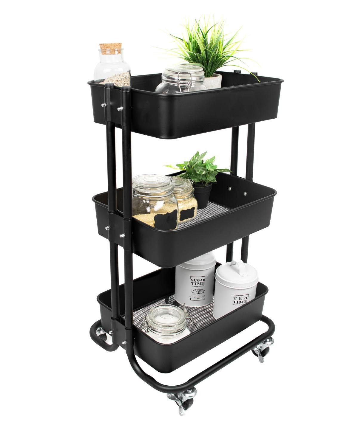 Sendez Rollwagen mit 3 Ebenen aus Metall Servierwagen Küchenwagen Abräumwagen. € 37,99