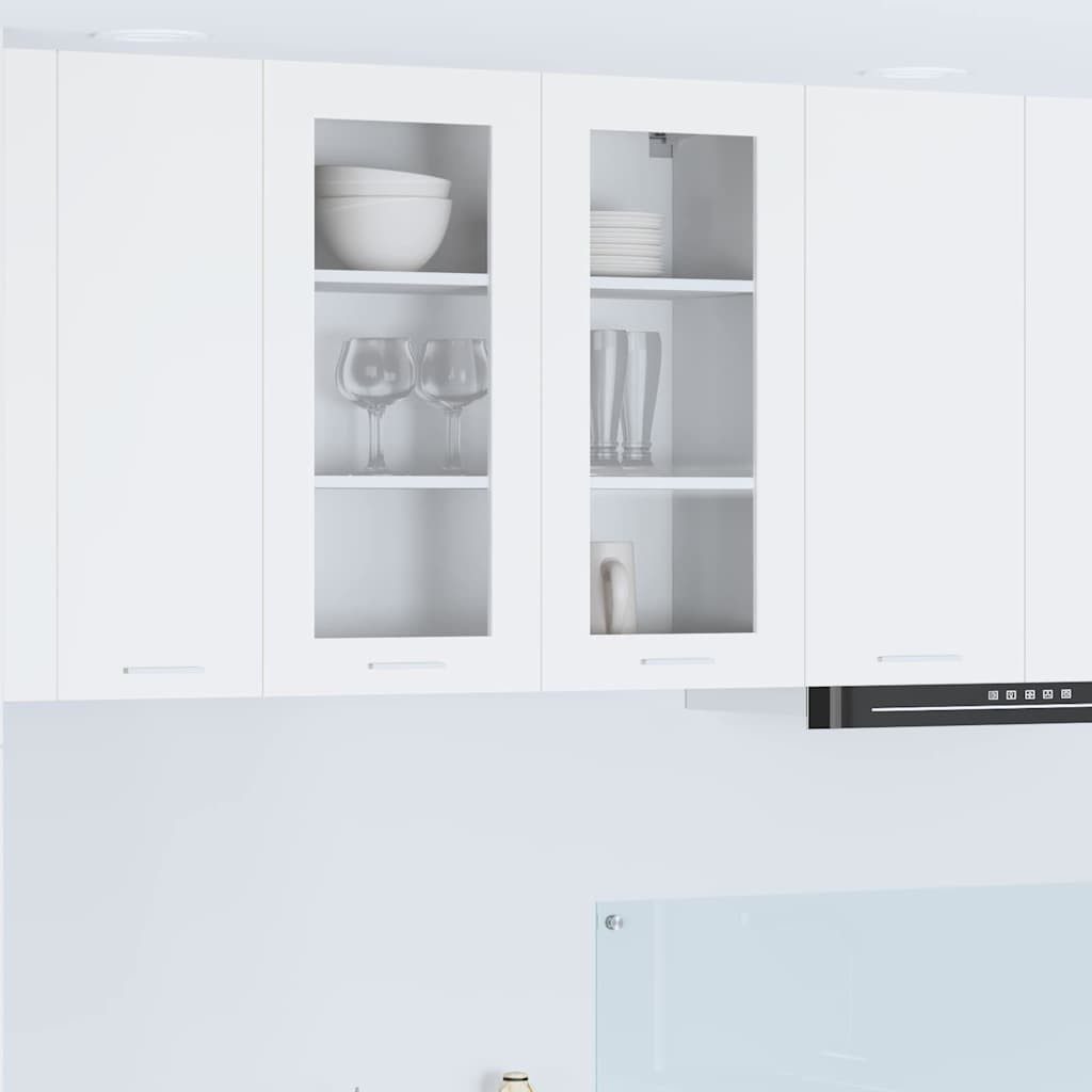 vidaXL Hängeschrank Vitrine-Hängeschrank Hängeschrank Riga Weiß 80x31x80 cm moderner Küche – Bild 2 von 5