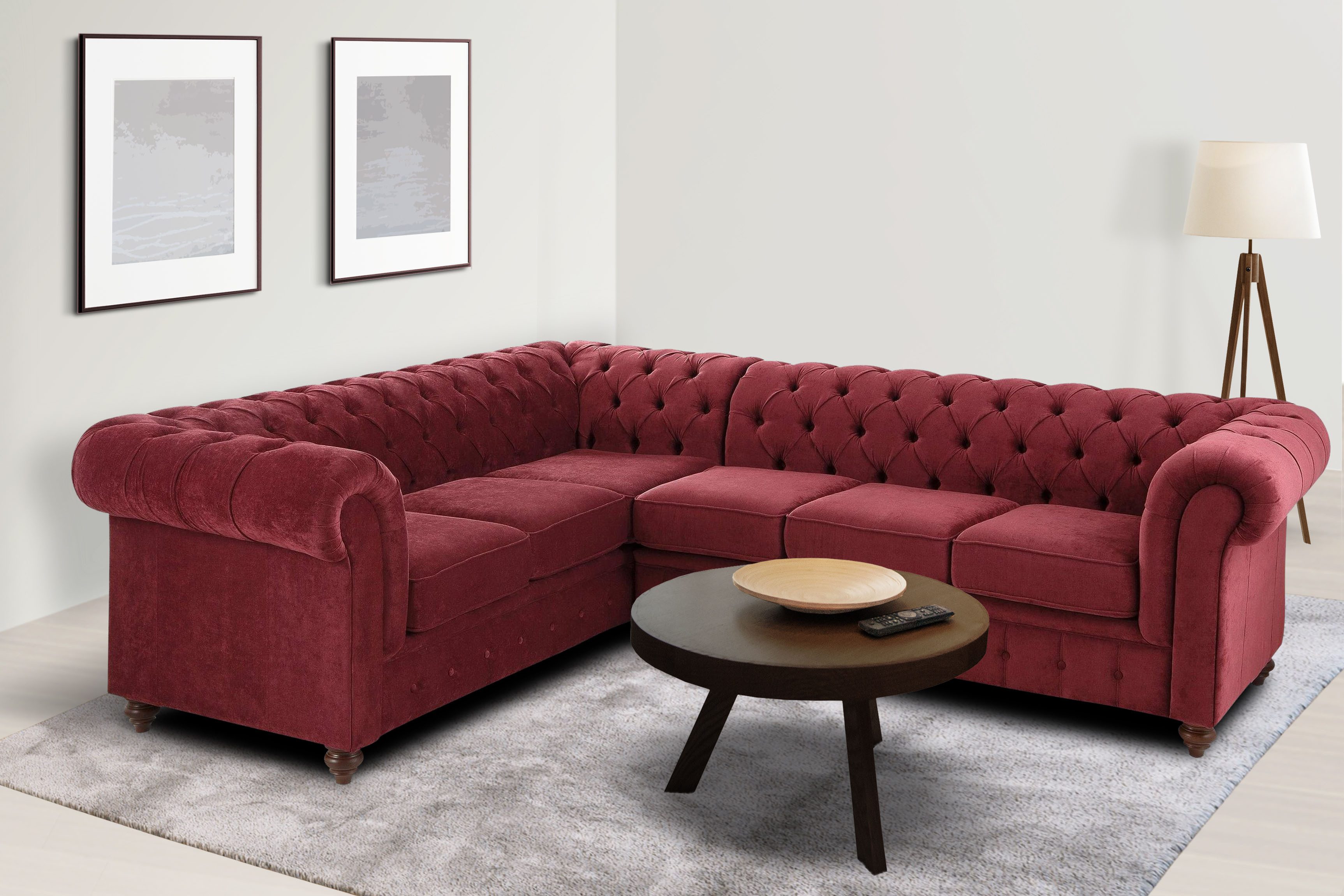 Home affaire Chesterfield-Sofa Chesterfield Ecksofa, auch günstig online kaufen