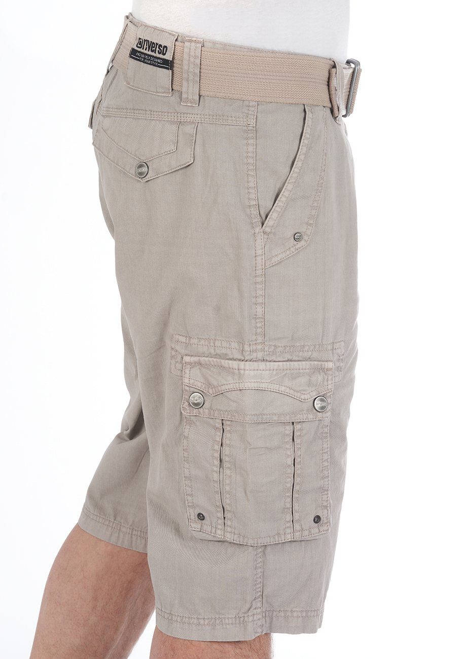 riverso Cargoshorts Herren Shorts RIVAnton Regular Fit Bermudashorts mit Gürtel